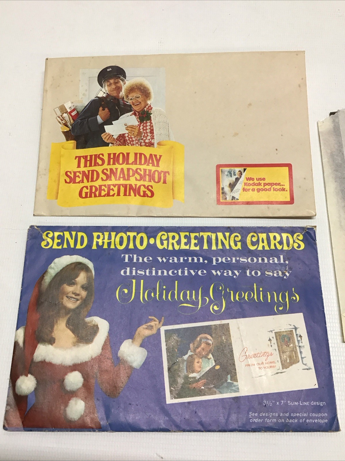 Vintage 1960/70s Film Development Photo Envelopes With Negatives Sleeve Holiday