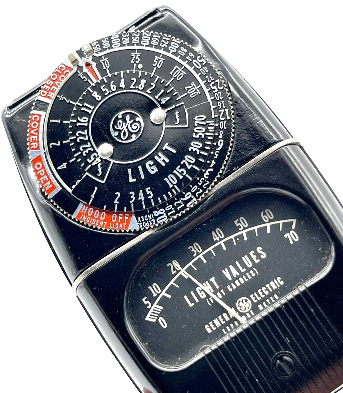 General Electric Exposure Meter Vintage for Film or Plates Leather Case