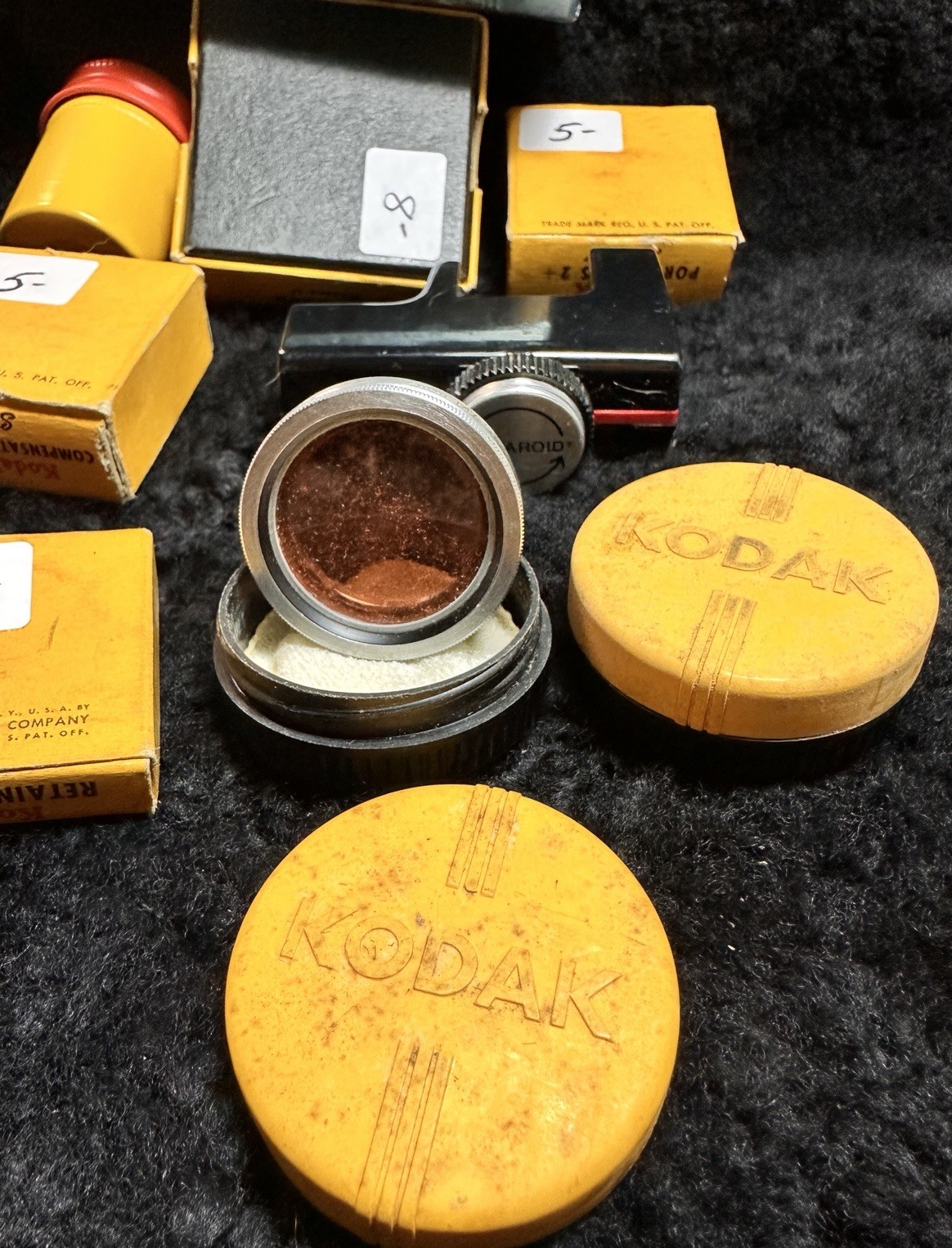 Vintage Lot 10 Kodak Camera Accessories Filters Adapters Lens Hood Polaroid 35MM