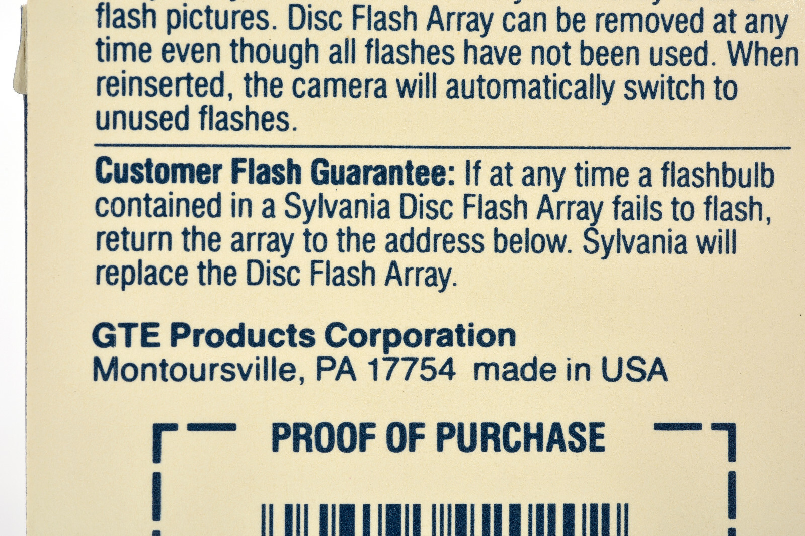 Sylvania Blue Dot Disc Flash Store Counter Display Pack Case 180 Flashes NOS