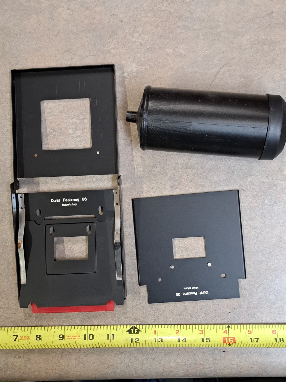 Lot of Vintage Camera Dark Room Equipment, Kodak Paper, Timer, Easel, Trays,
