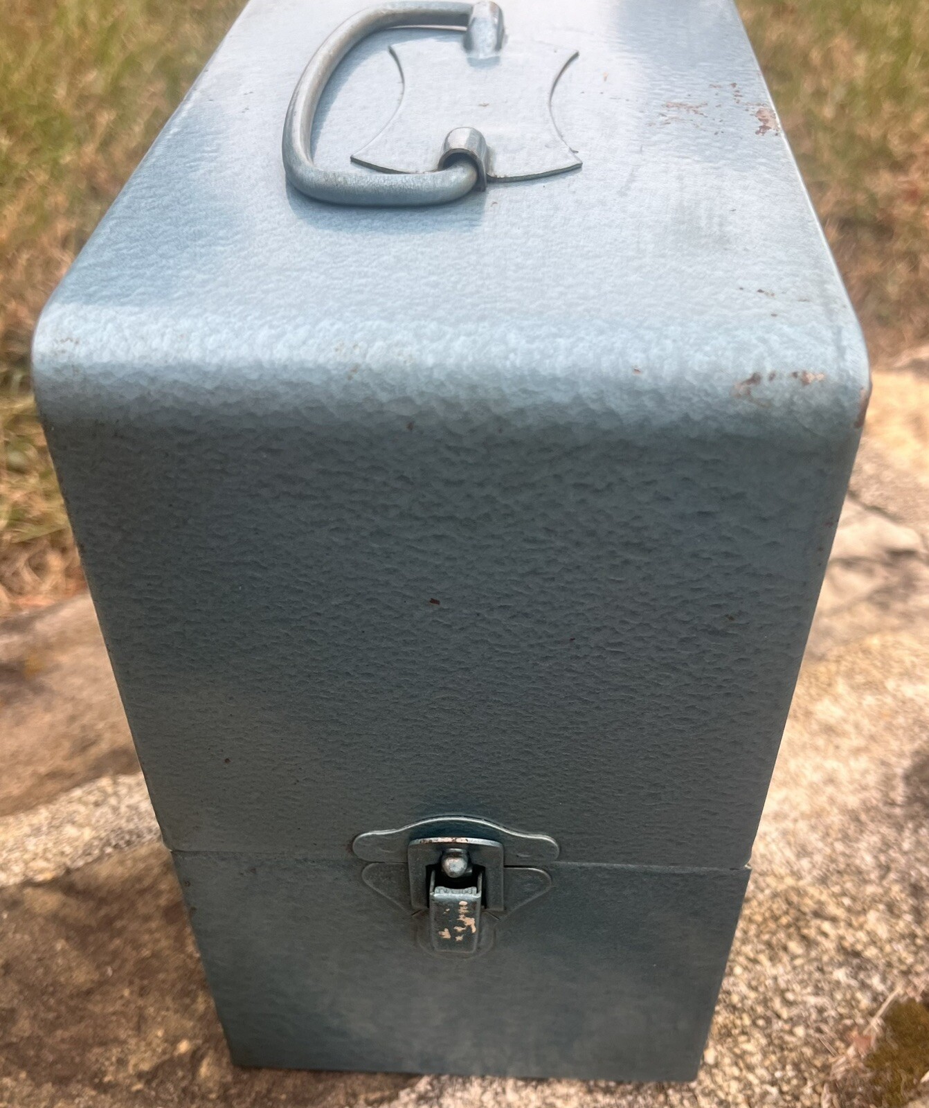 Vintage 8mm Film Reels Case Logan Roll-EZ 4 Reels in Metal Case Blue