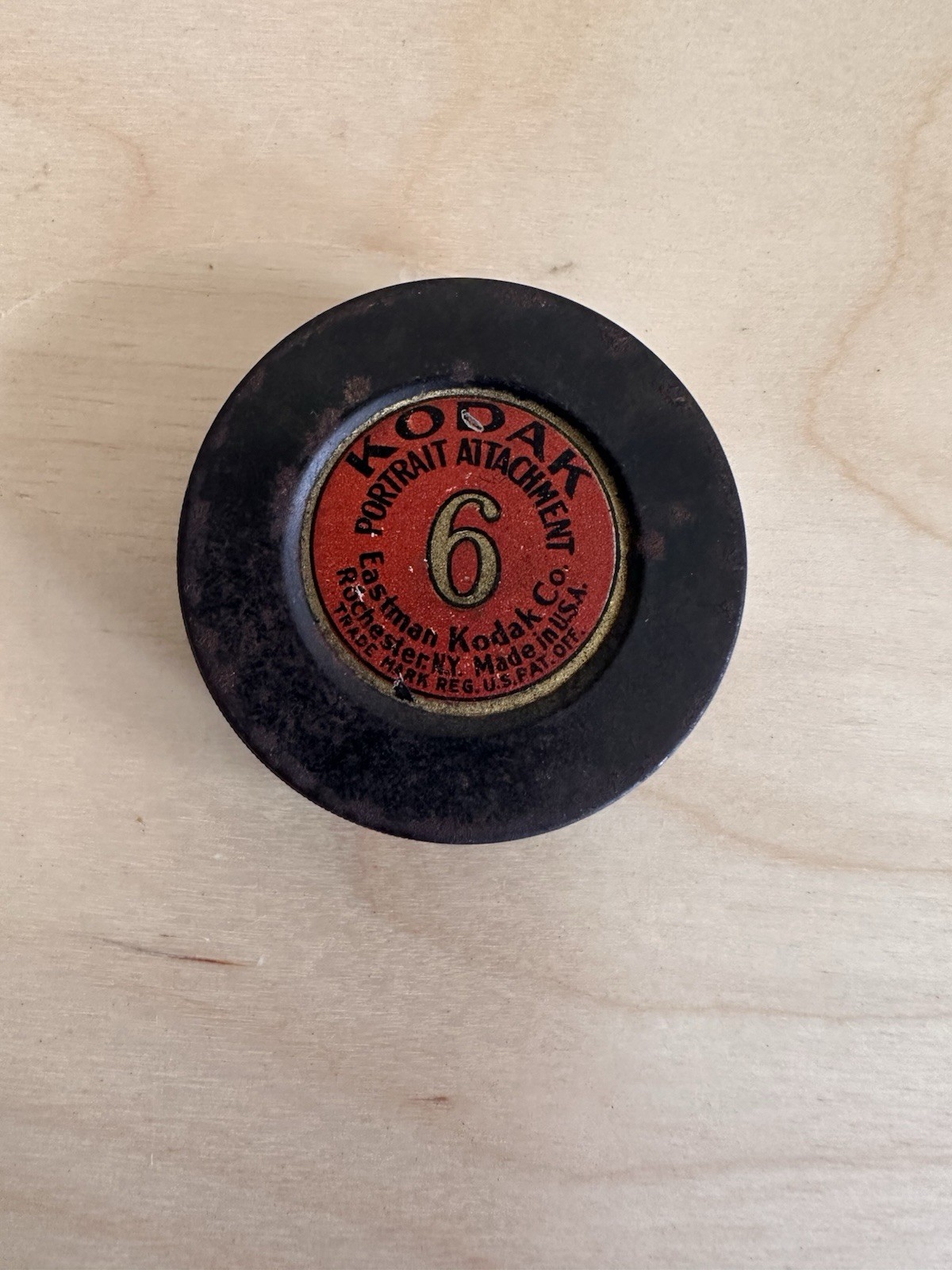 Antique Kodak Portrait Attachment No 6 Camera Lens Filter Rochester NY Case