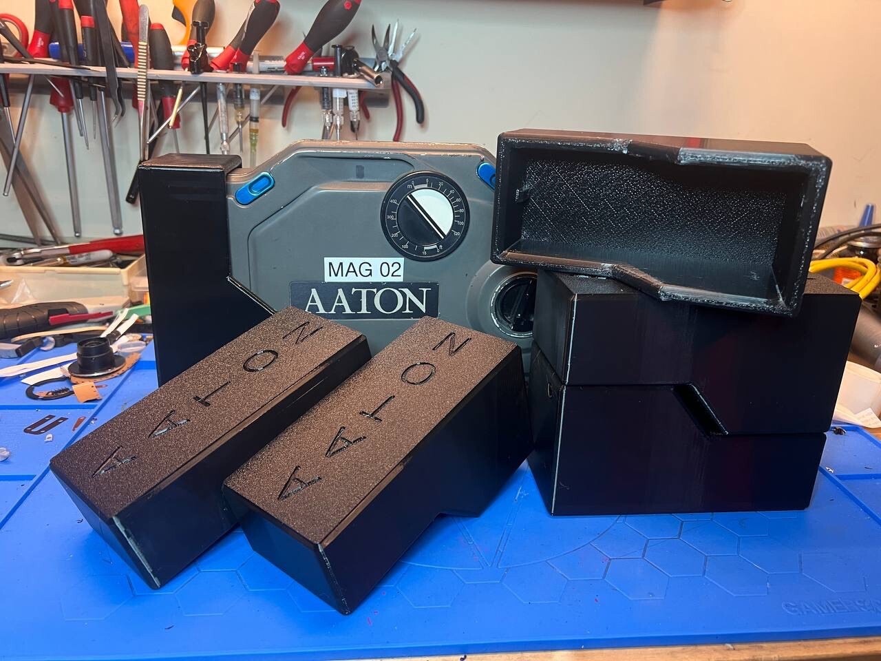 Aaton Penelope Magazine Throat Boot w/Aaton Logo Black