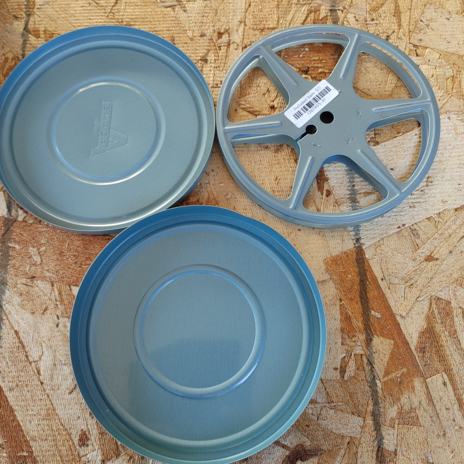 Vintage 8mm / Super 8 Film Reel Storage Case 12 × 7″ and 2×5″