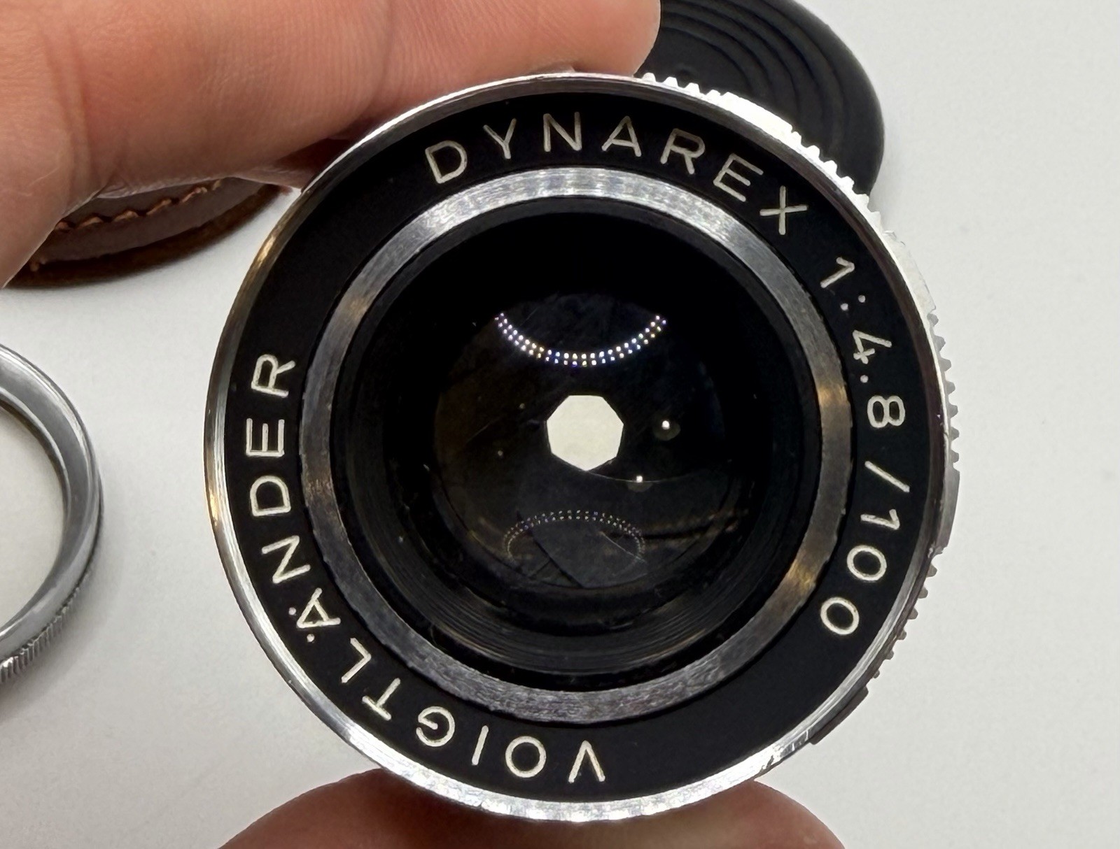 Voigtlander Dynarex 1:4.8/100 Camera Lens Bessamatic Ultramatic w/ Case & Filter