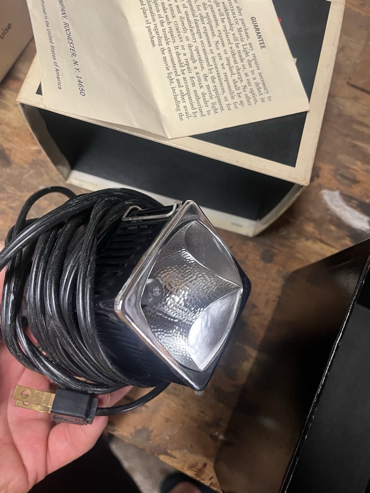 Kodak Instamatic Movie Studio Light Model 1 Original Box And Istructions