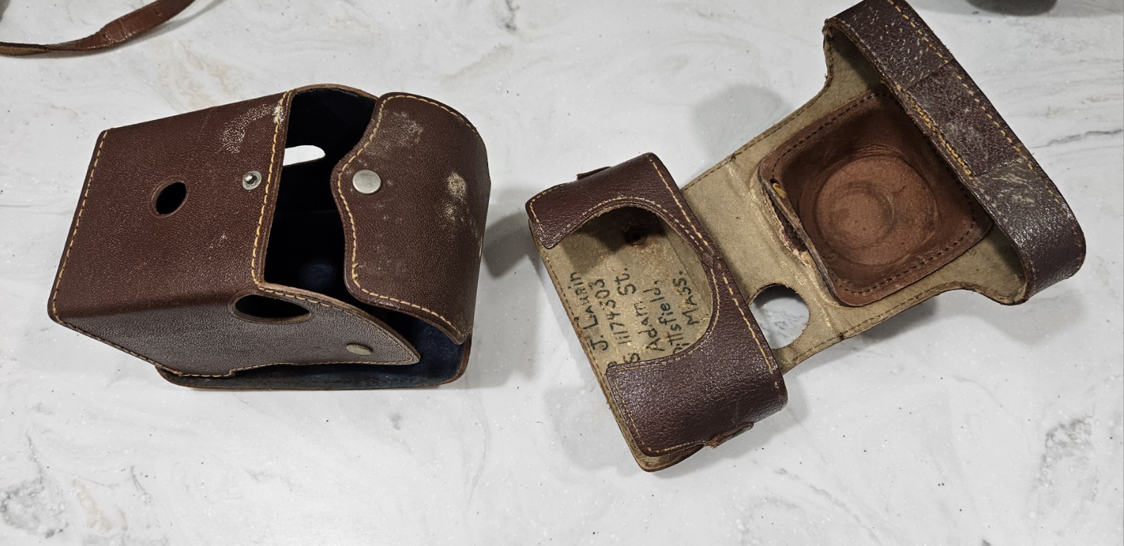 Vintage Leather/Cowhide Camera Cases Lot Of 8. USA