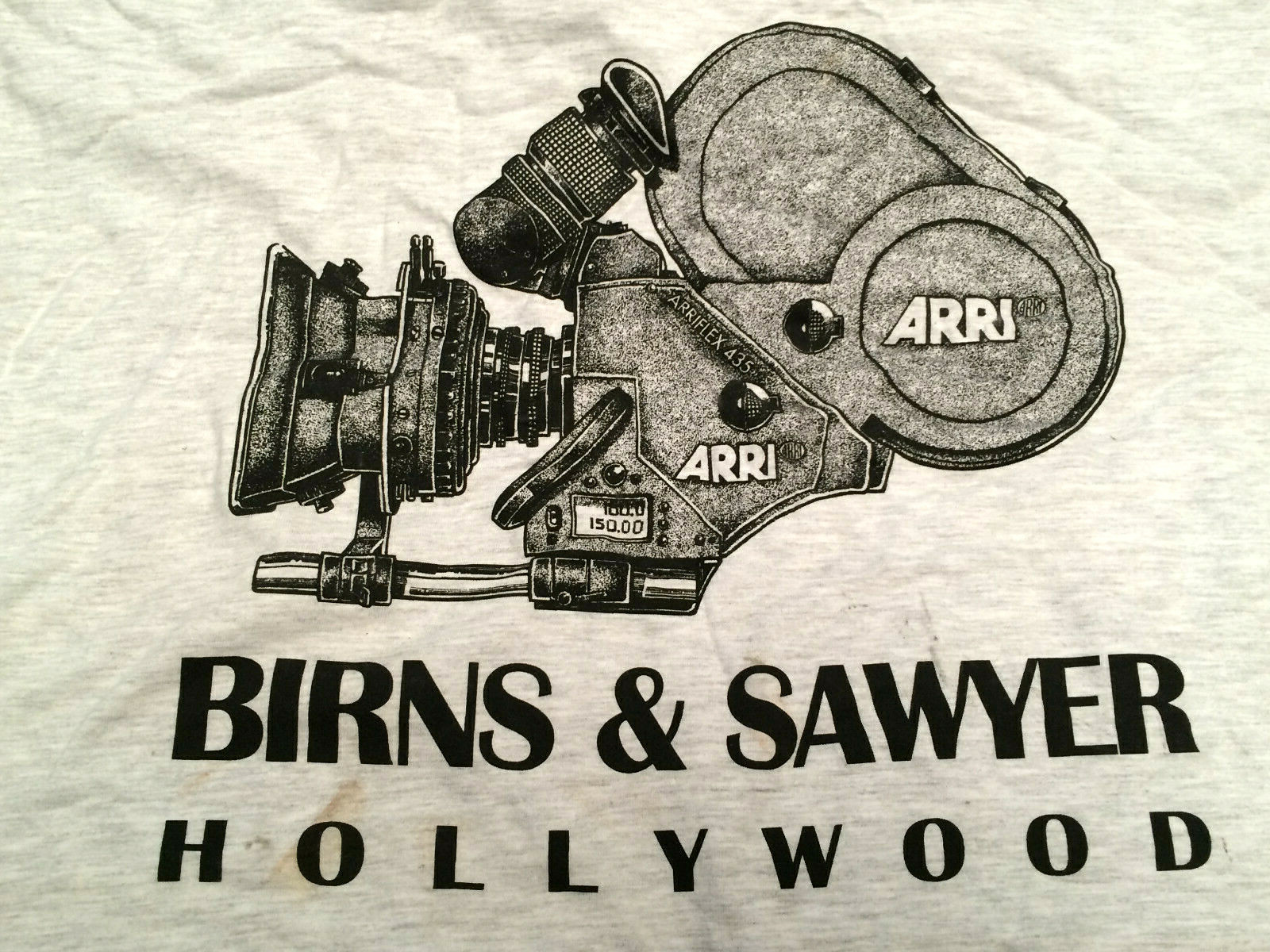 VINTAGE “BIRNS & SAWYER HOLLYWOOD” CAMERA RENTALS, T-SHIRT ARRI-CAM MITCHELL-CAM