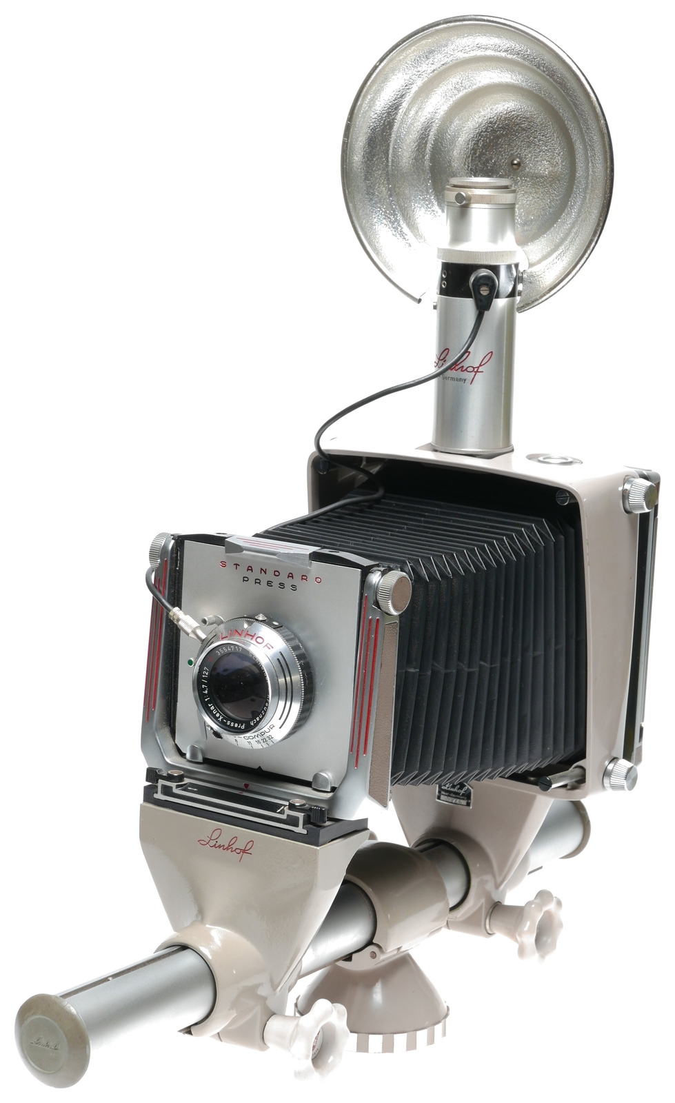 Linhof monorail 4×5 view camera Kardan 4.7/127mm Xenar Press