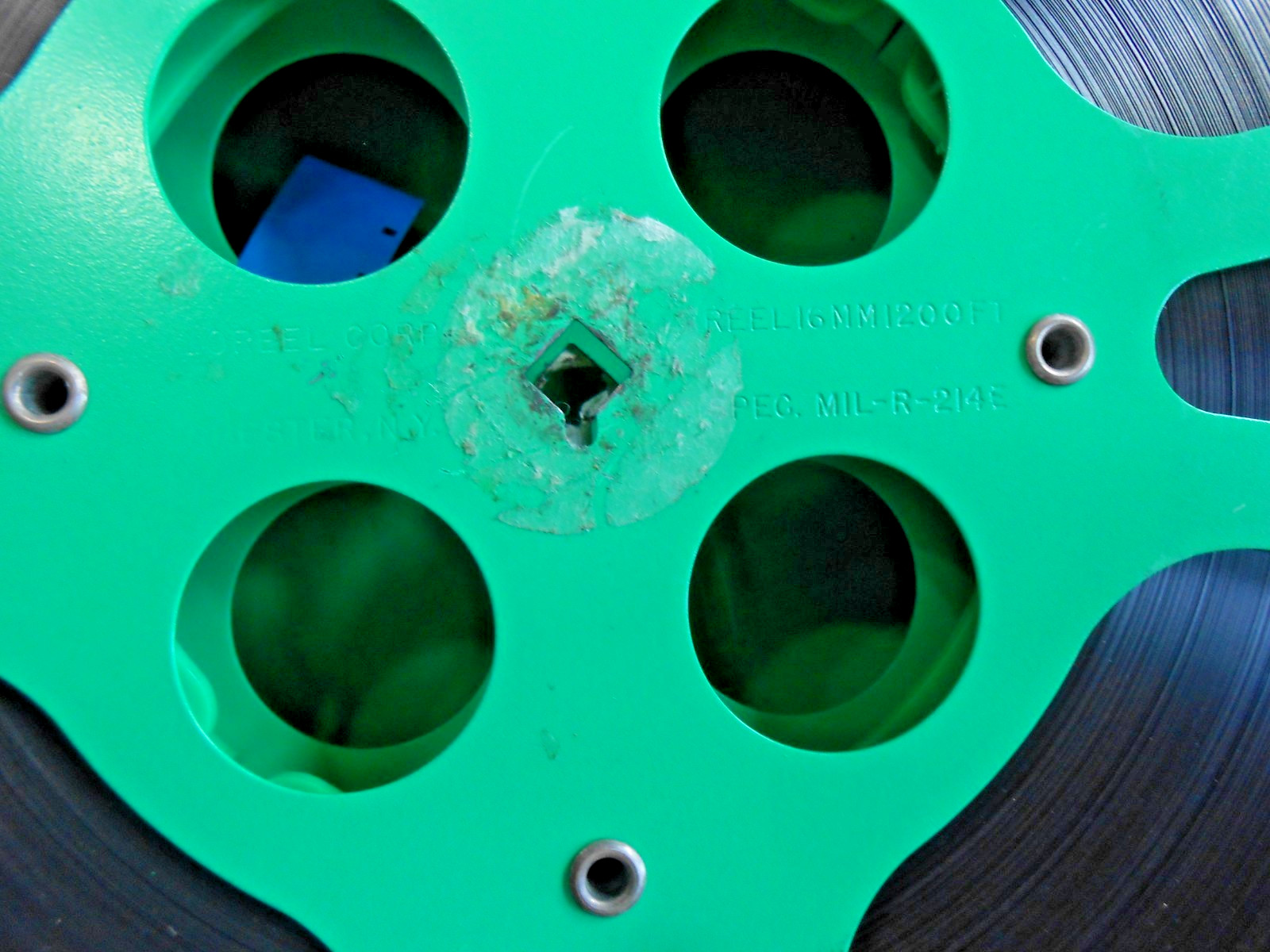Film Reel Canister 12.5″ D with Movie Film (see Pictures for Detail) 16mm