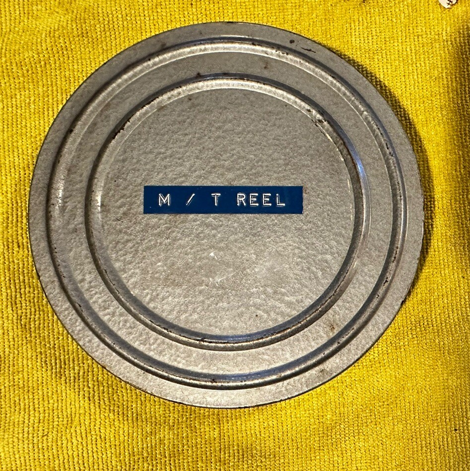 Vintage Metal 1940-50’s Movie Reel Case With Reel-Small