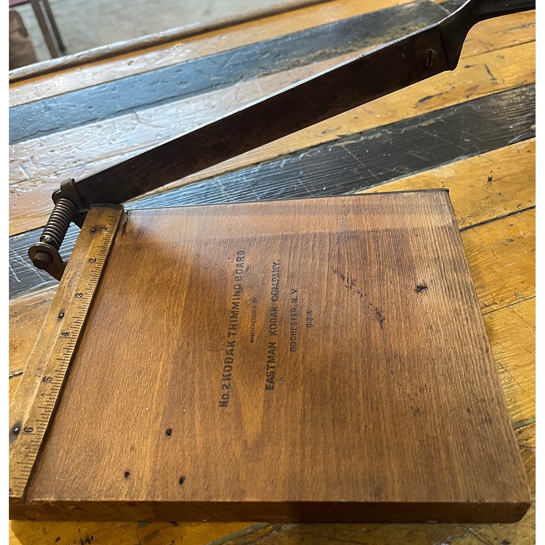 Antique EASTMAN KODAK No. 2 Trimming Board with Cutting Handle 1920’s Made USA