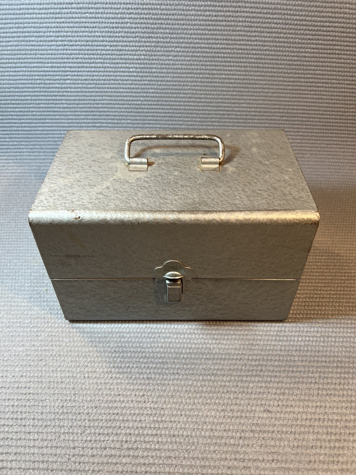Vintage Film Reel Metal Storage Box W/ 4 Metal reel containers & 10 reels