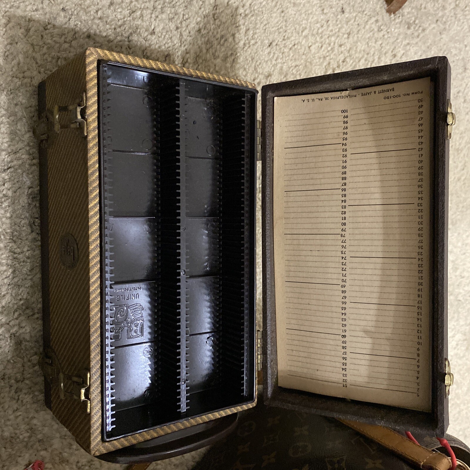 Vintage Two Sided Barnett & Jaffe Slide Holder Case BAJA Case