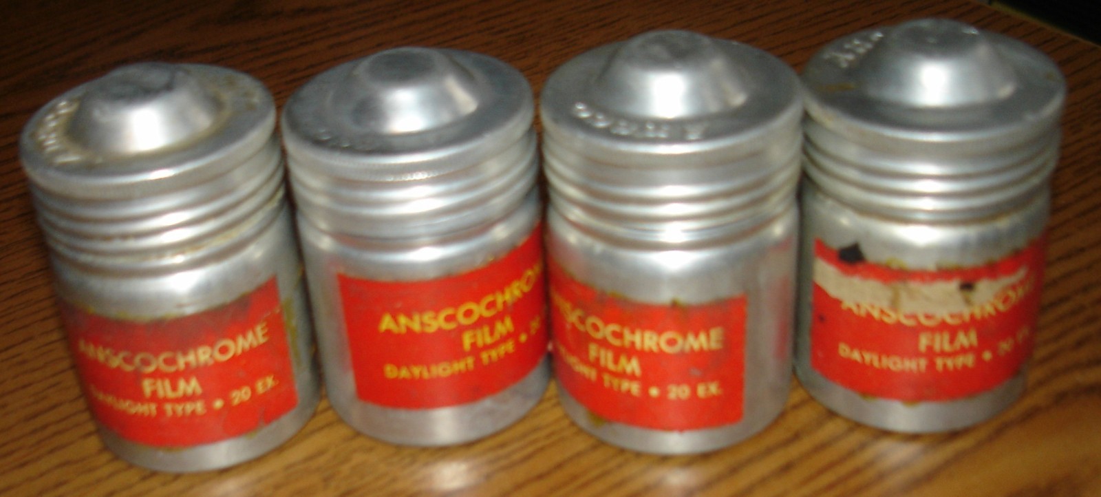 REDUCED! Lot Of 4 Ansco 35mm Metal Film Cans ’60’s. 50% off!