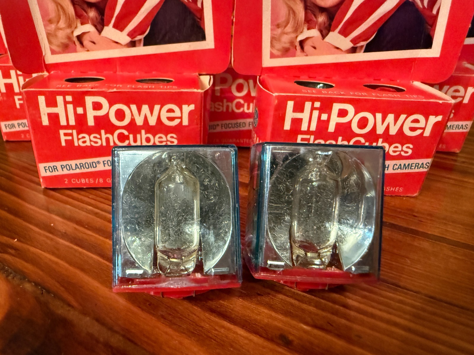 Lot of 6 Vintage GE Hi-Power FlashCubes Unused Polaroid Camera Flash Cubes