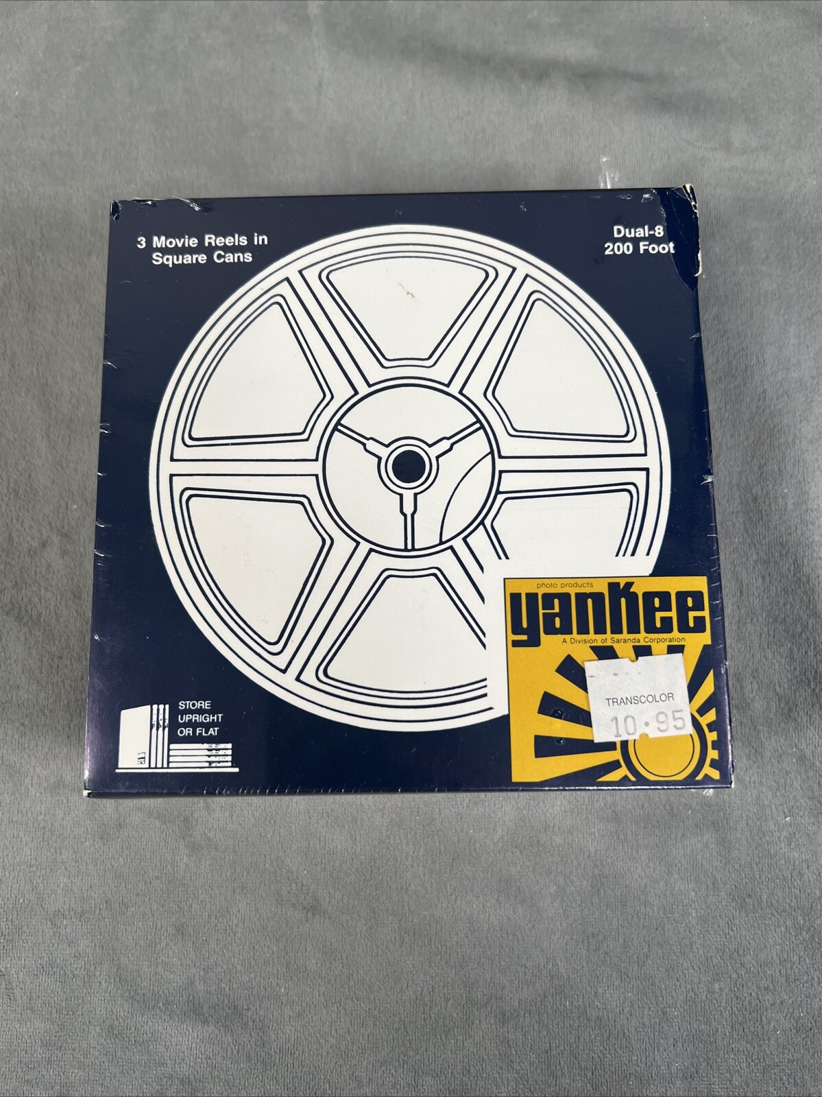 NOS Sealed Yankee Movie Reels Set of 3 Reels and Boxes Dual-8 200 FT