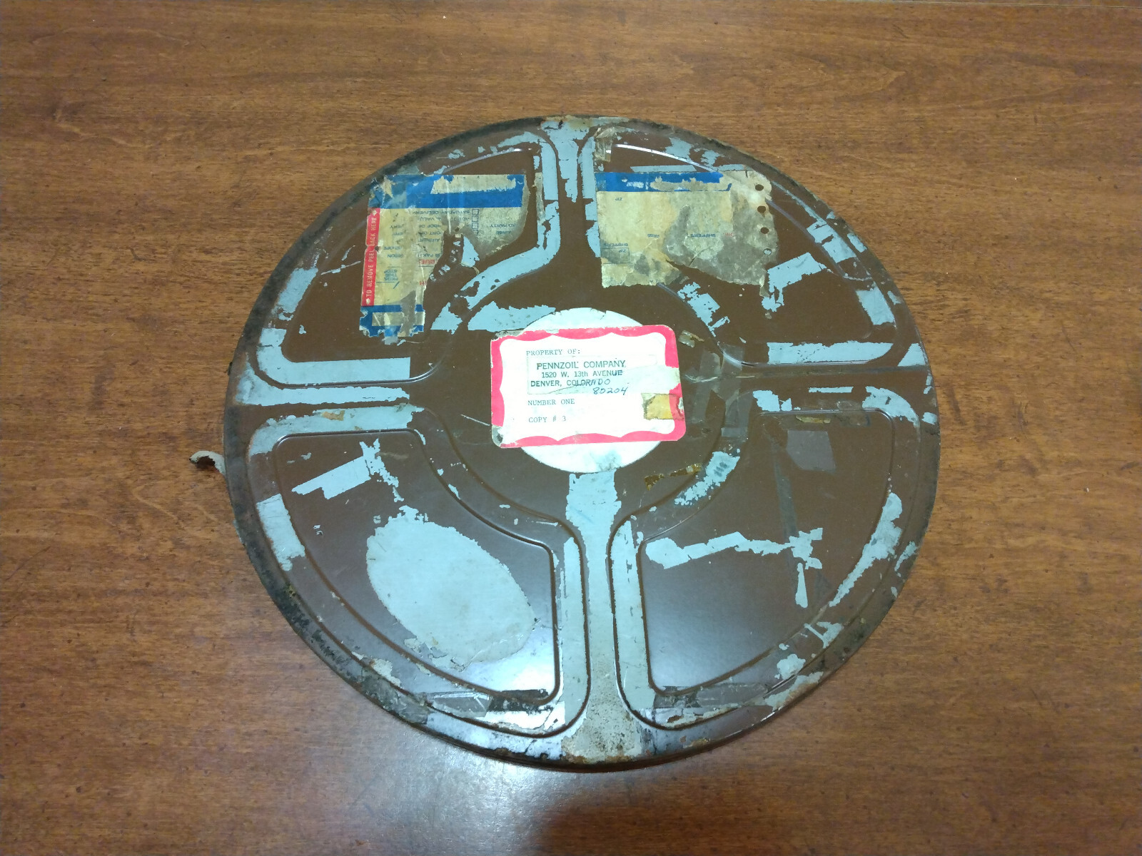 Vintage Goldberg Bros 1200 Foot 16mm Metal Reel & Can Made in the USA
