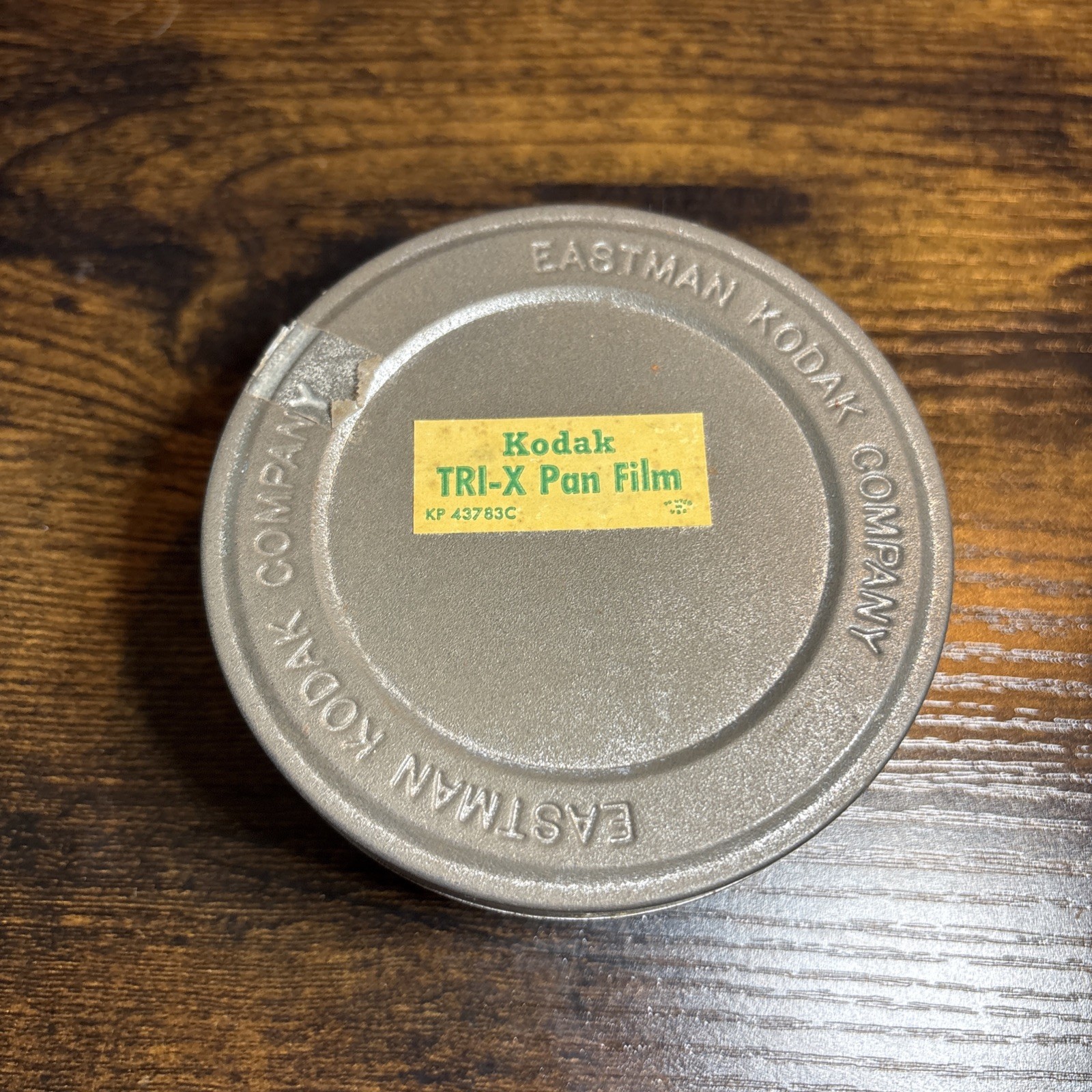 Vintage Eastman Kodak Company 35mm Film Canister/Tin – TRI-X Pan – 4″ Diameter