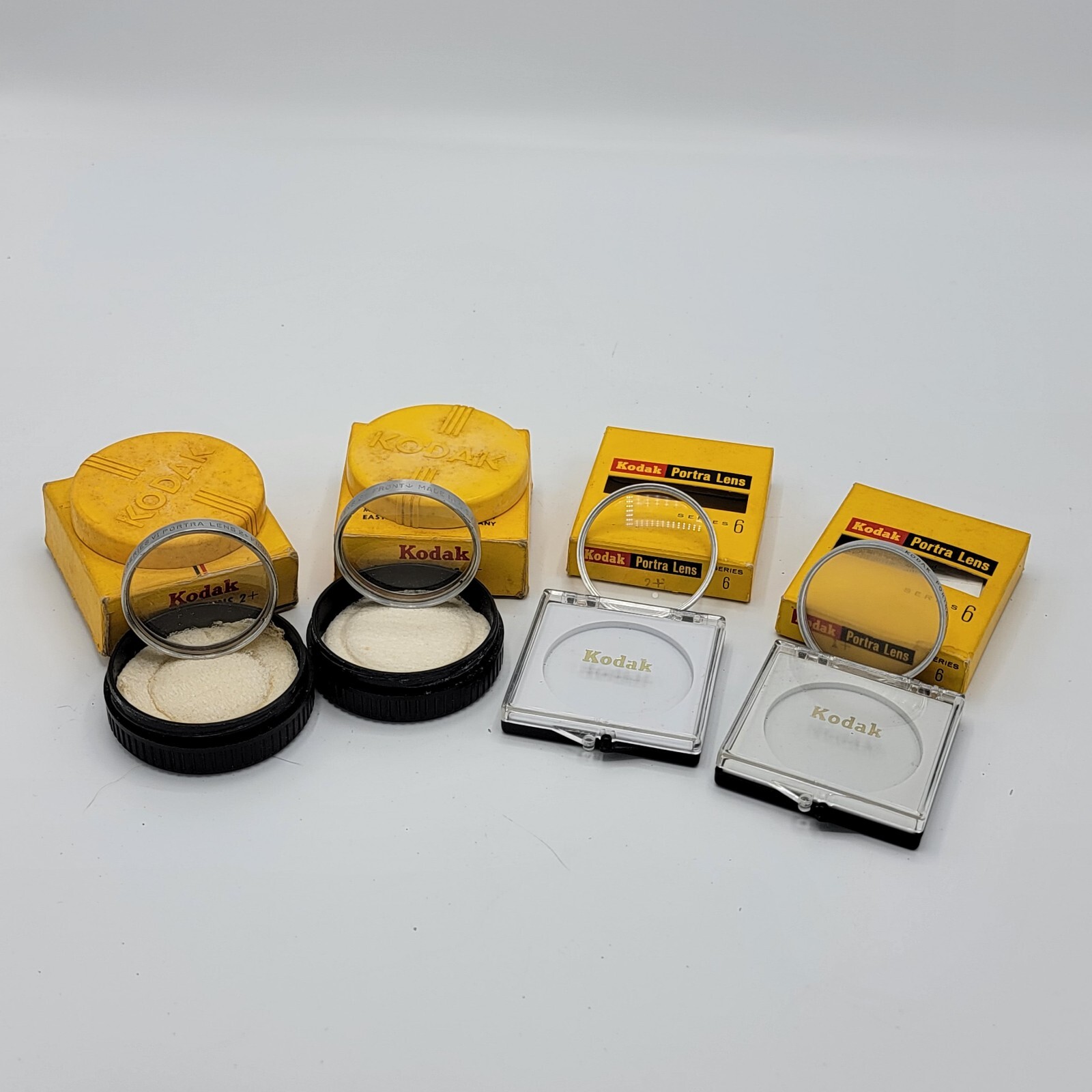 Kodak Series VI Portra Lens Lot of 4, includes Lens, Plastic Cases & Boxes READ