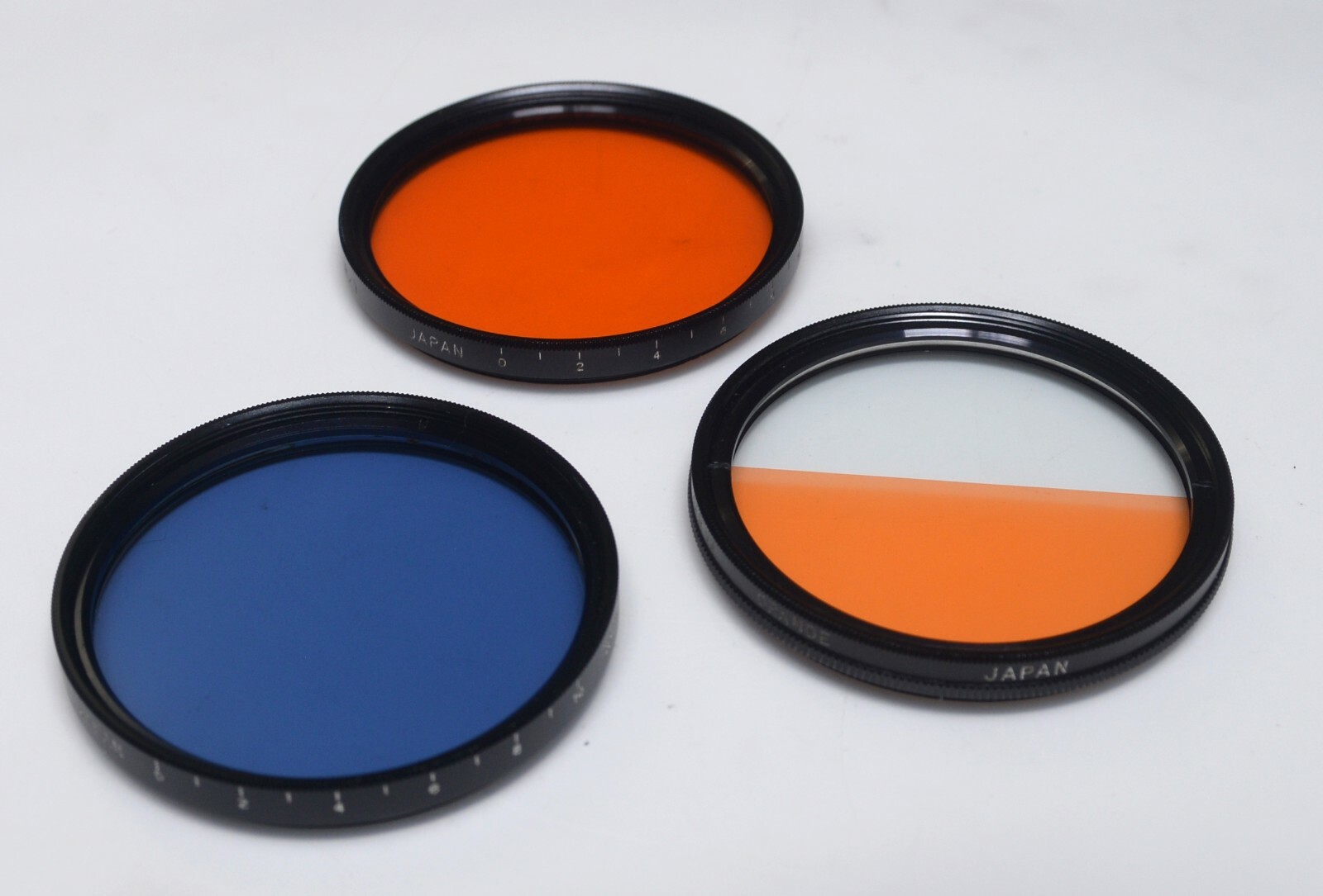 Spiratone Series VII Vintage Lens Filters Colorflow Blue Varisplit Orange Japan