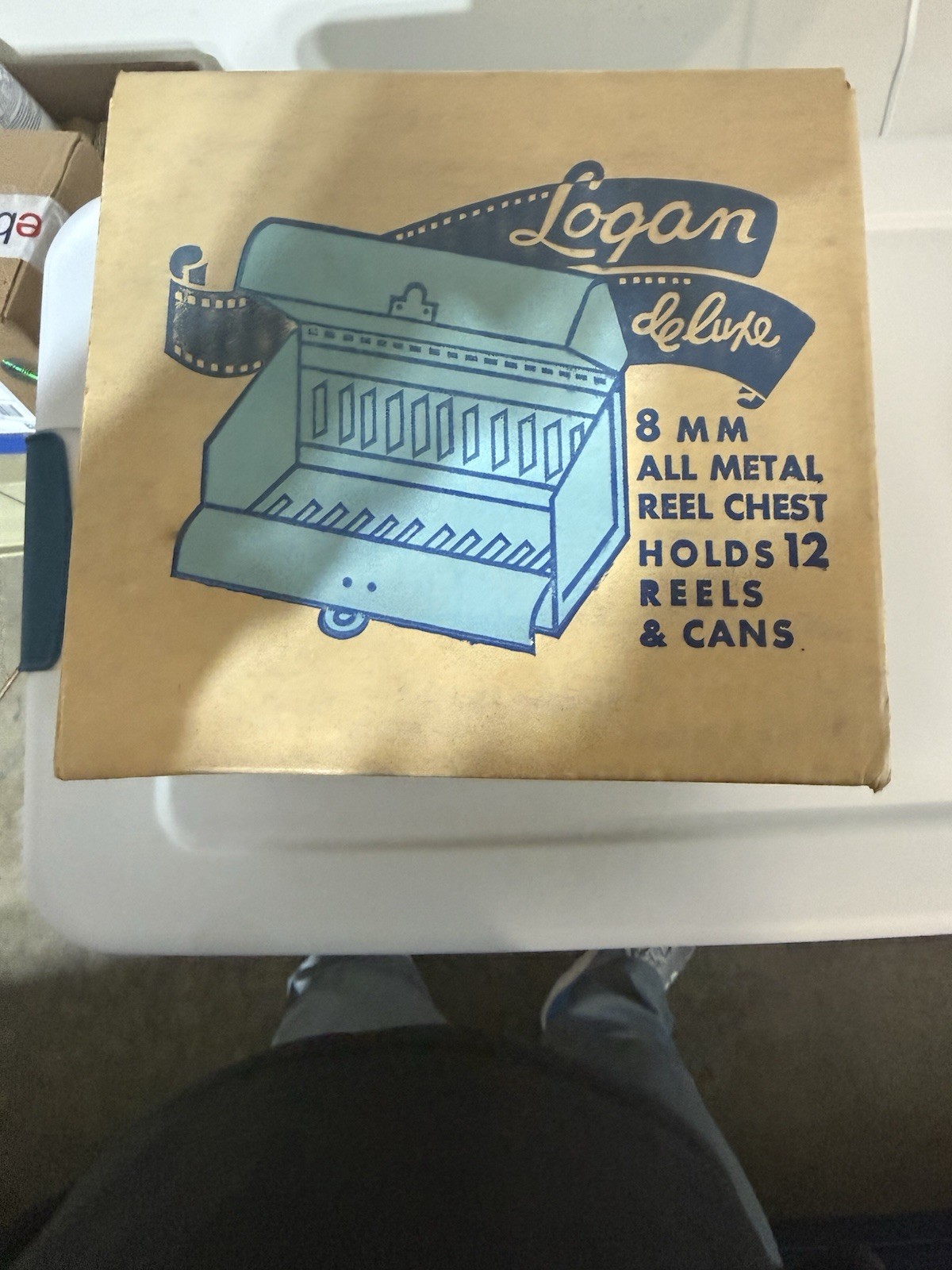 Vintage Logan Deluxe Metal 8mm Film Reel Chest 12 Slots – New In Sealed Box