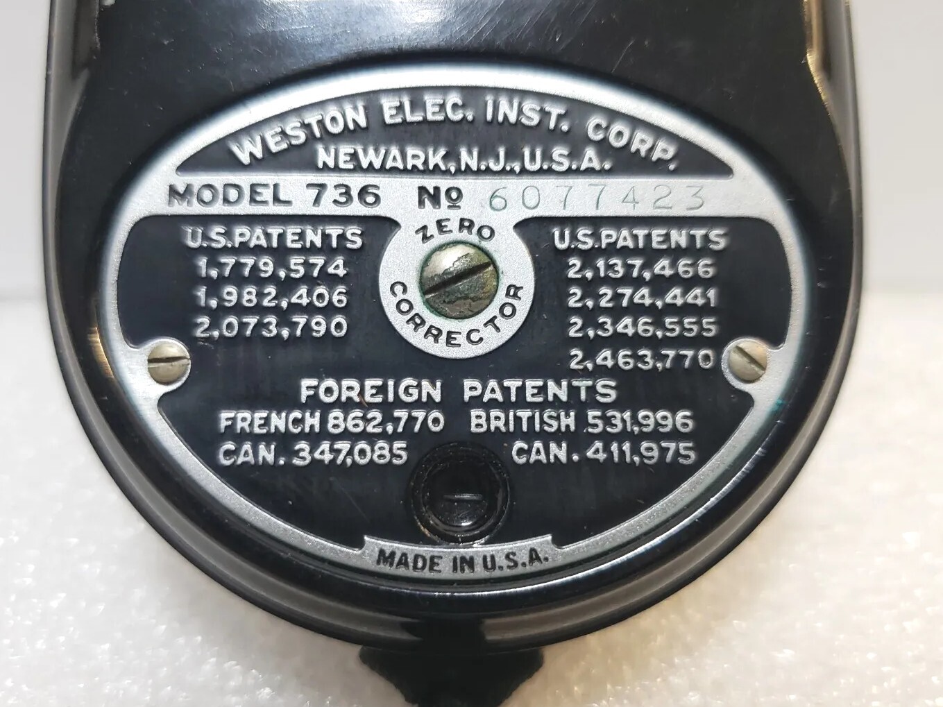 Vtg. Weston Master II Western Elec. Inst. Corp Universal Exposure Meter & Case