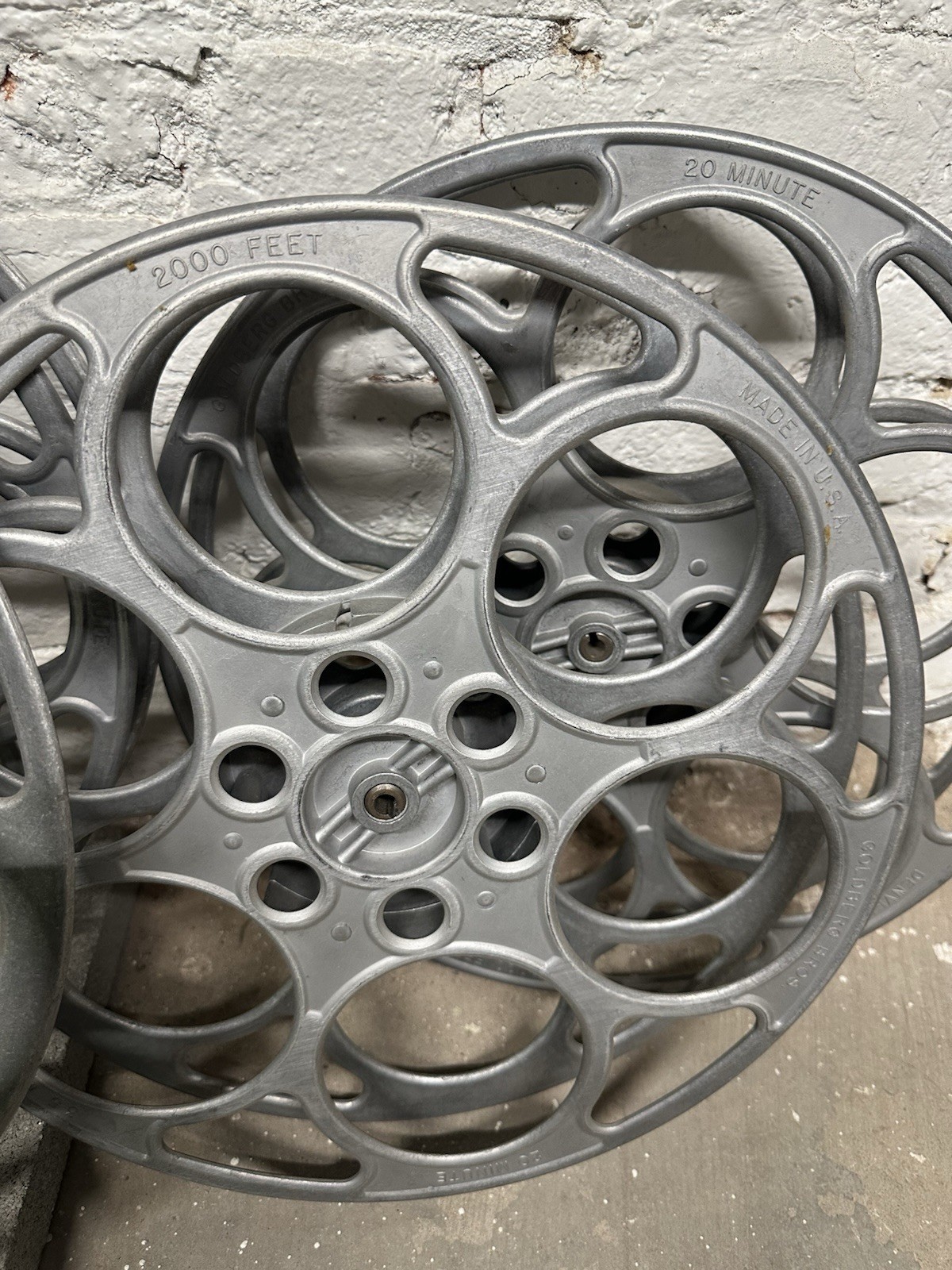 Goldberg Bros. 35mm 2000ft 20 Minute Metal Film Reels Made in USA