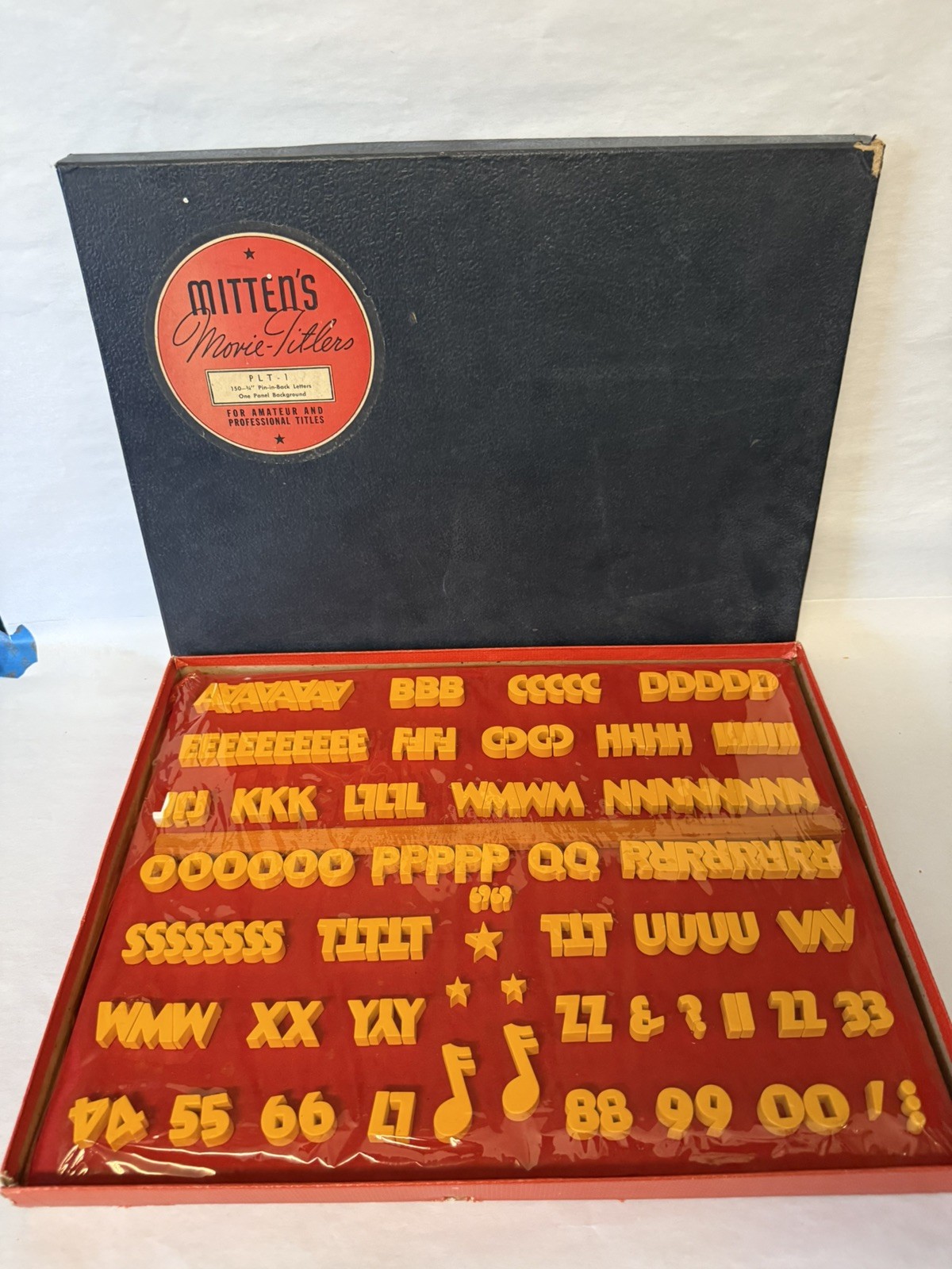 Mittens Professional Movie Titlers Set PLT-1 Vintage BRAND NEW!
