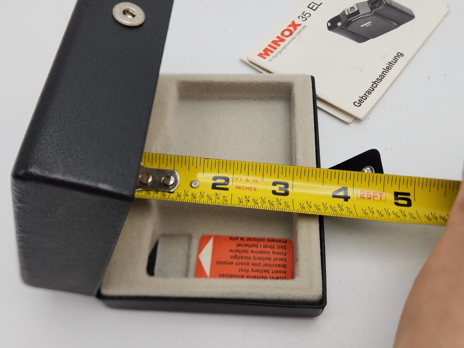 Box ONLY – Minox 35 EL Plastic Display Case for Subminiature Camera Germany