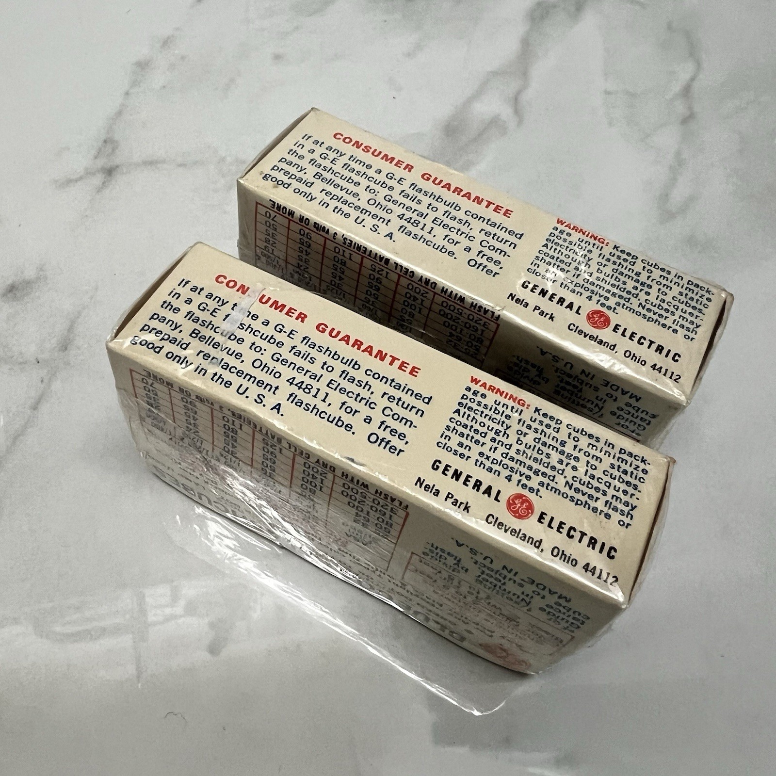 NEW Vintage General Electric Bluecoat Flashcubes For Camera 2 pack, see photos