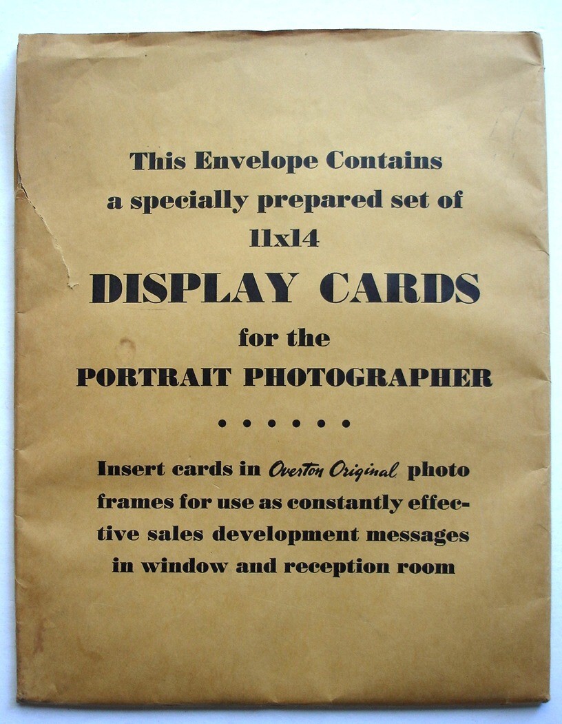 Set of 5 VTG Overton Original 11×14 Display Cards for the Portrait Photographer