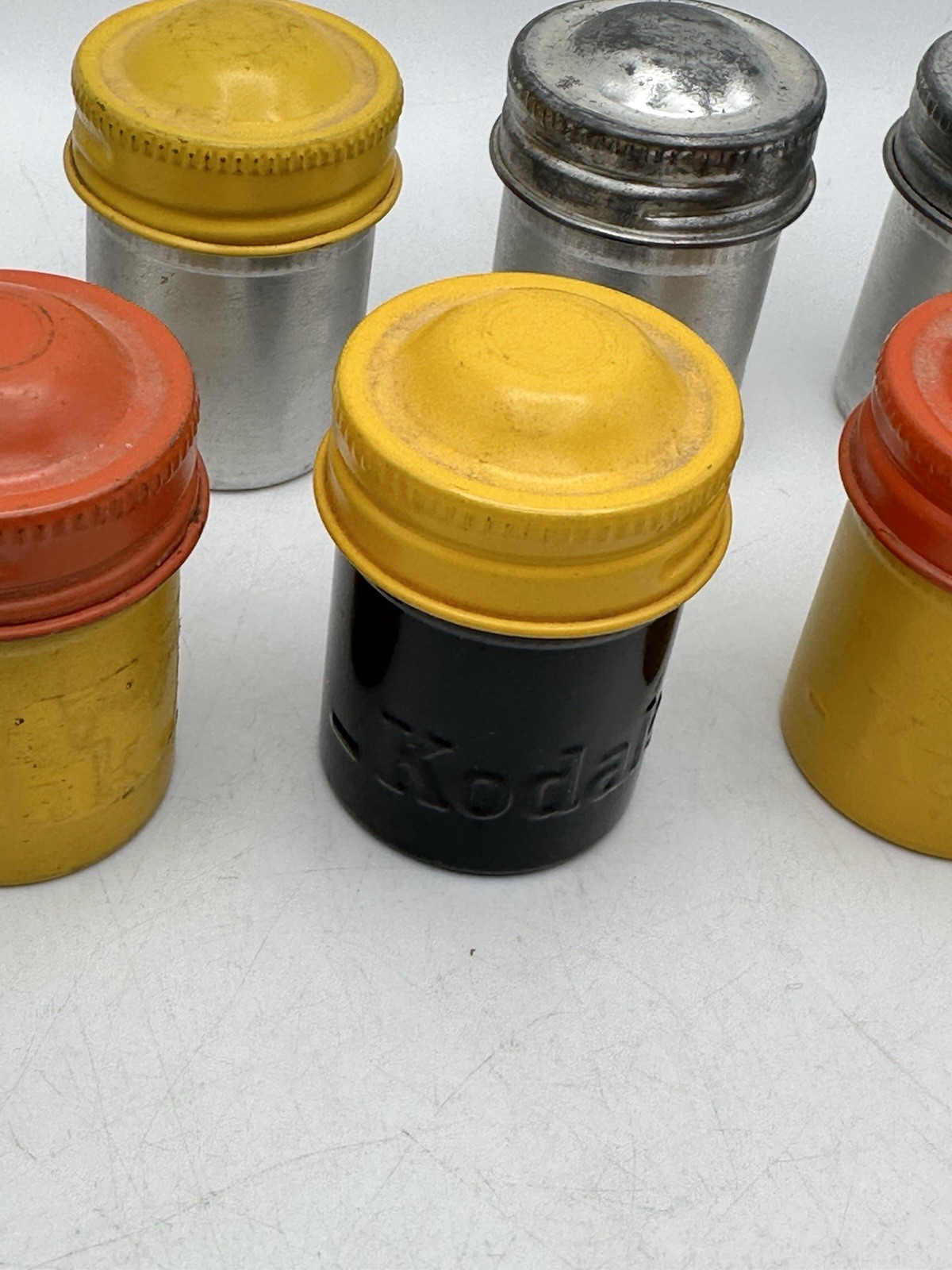 Vintage 35mm Film Canisters 3 Kodak 4 Unbranded All Seals Are Good