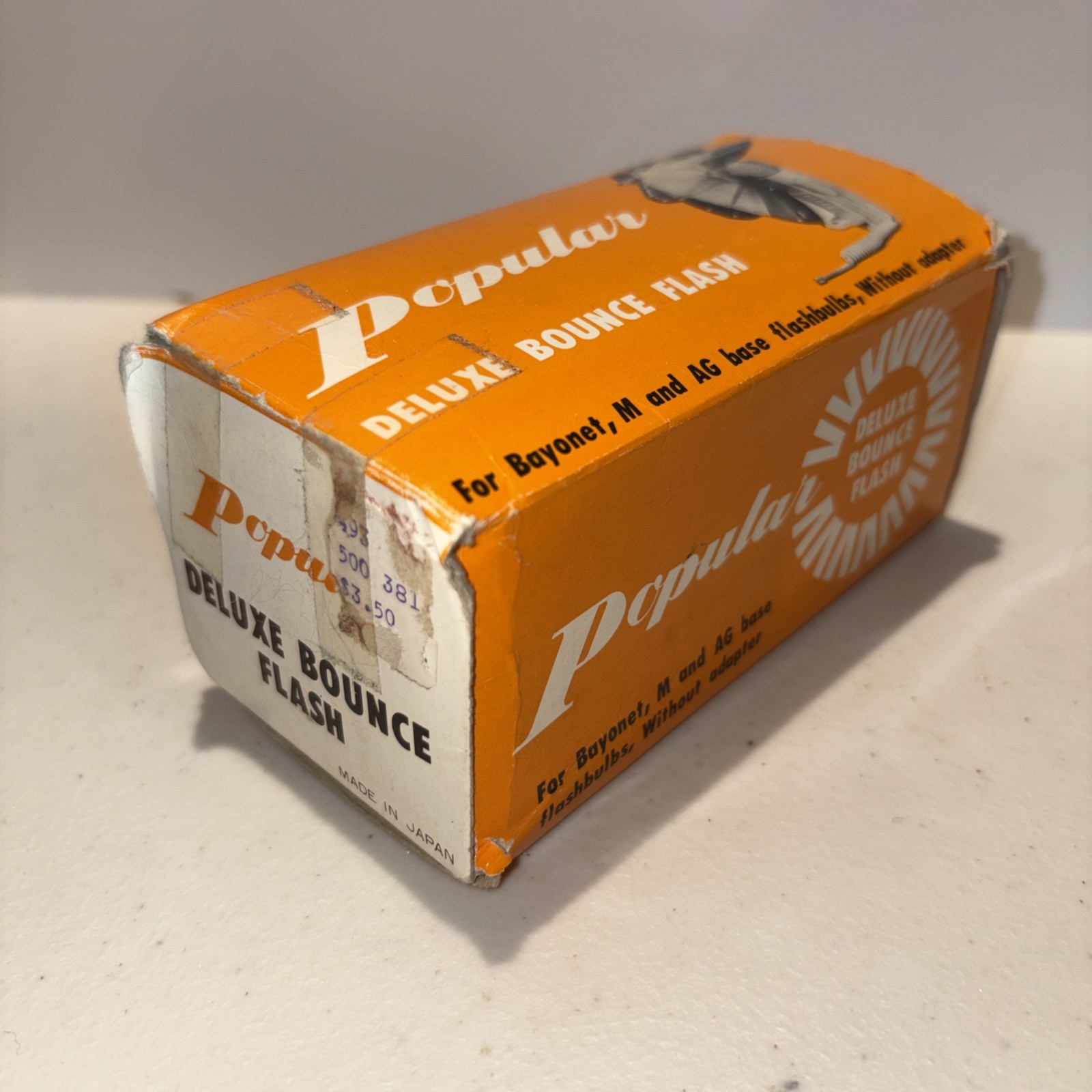Vintage Popular Deluxe Bounce Flash with case, For Bayonet M & AG Base