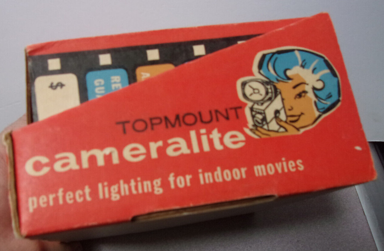 Vtg ACME-LITE Cameralite 91 Movie Camera Light Lamp FITS ALL SUPER 8 Tested GE