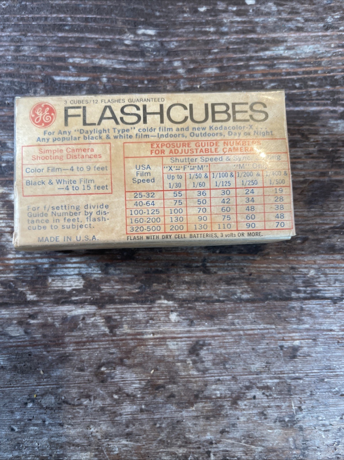 Vintage Box of 3 GE Bluecoats Flashcubes – Still in shrink-wrap, super nice