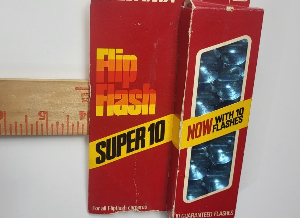 Sylvania Blue Dot Flip Flash Super 10 Flashes | NOS, For Flipflash Cameras