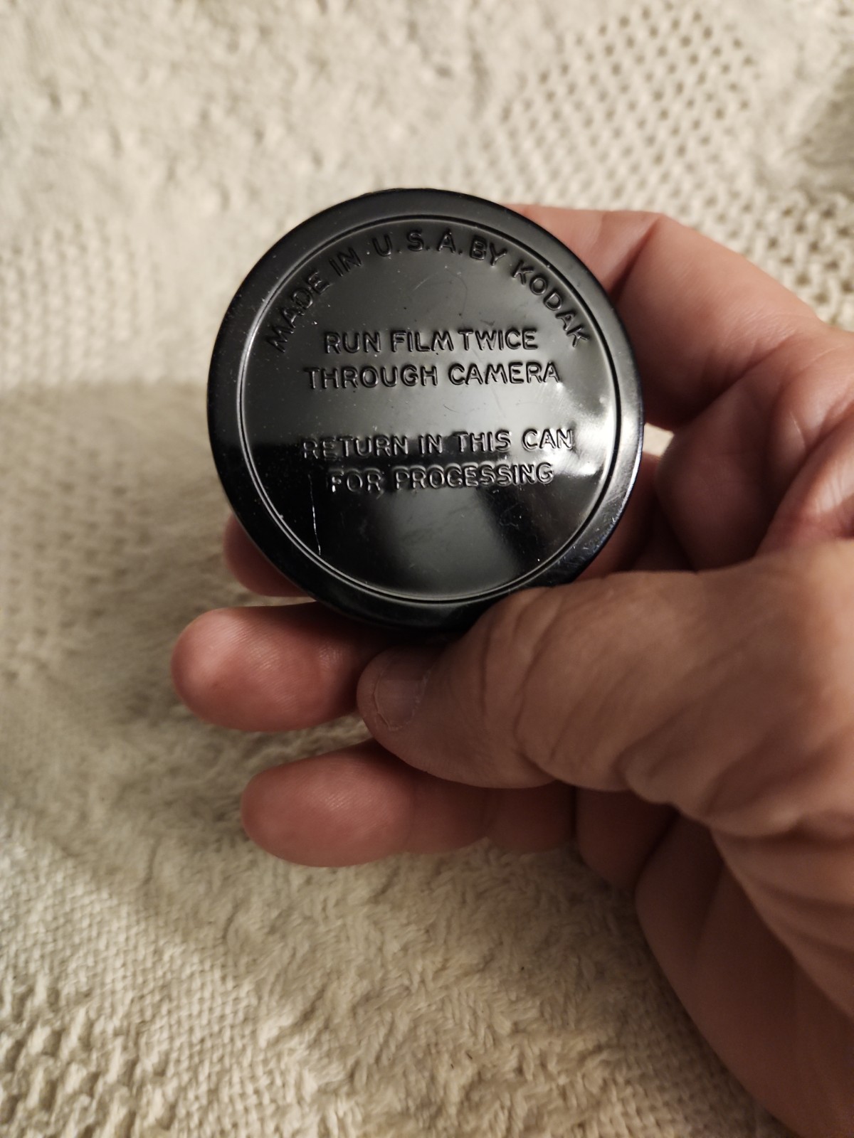 Vintage Kodak Black Metal Film Canister Tin