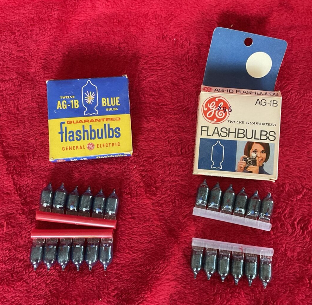 Vintage GE AG-1B Flashbulbs 2 Packages 24 Bulbs Total Camera Photography