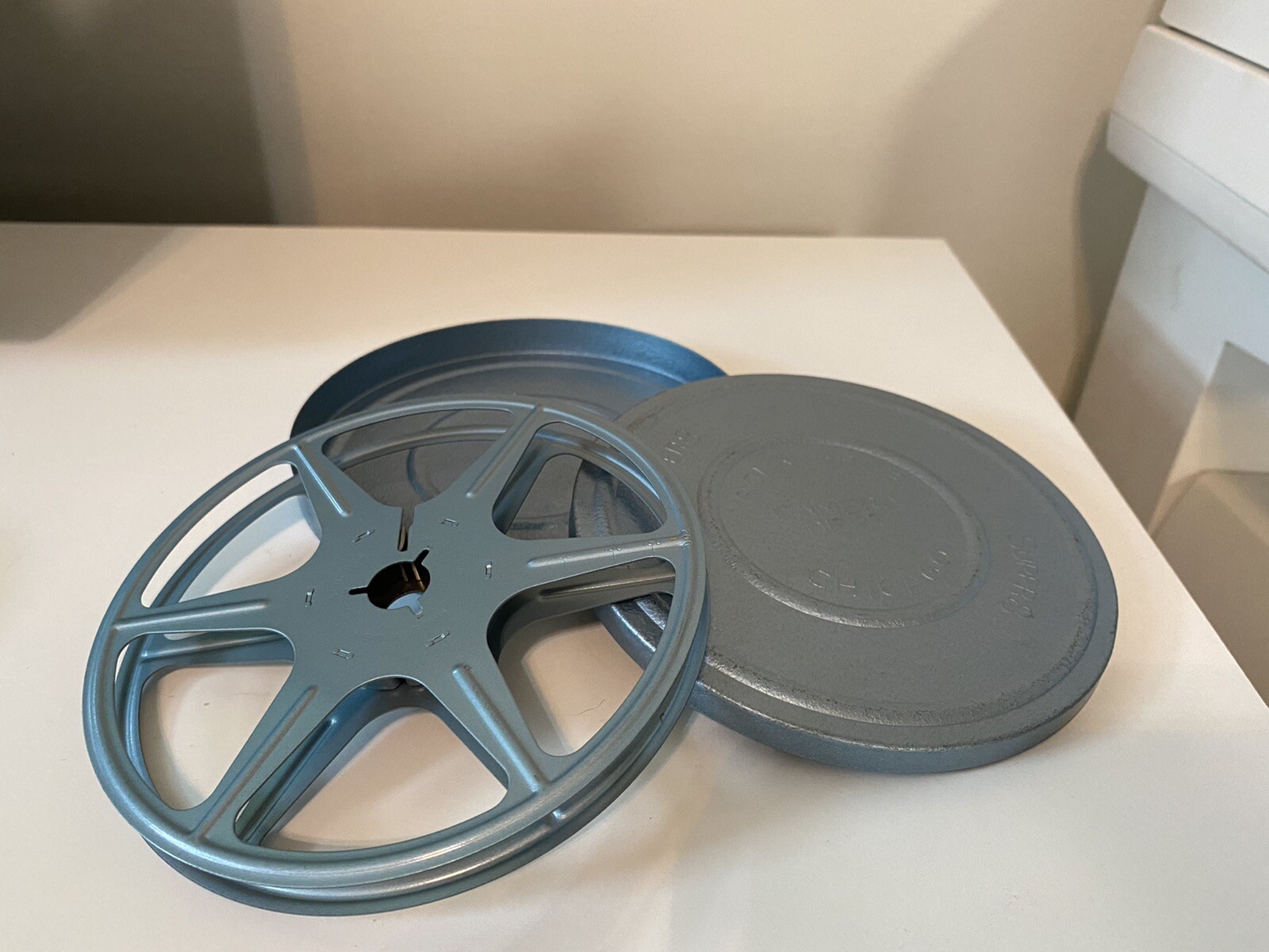 Vintage 200Ft Super 8 Metal Movie Reel 5 inches & Case – Made In USA