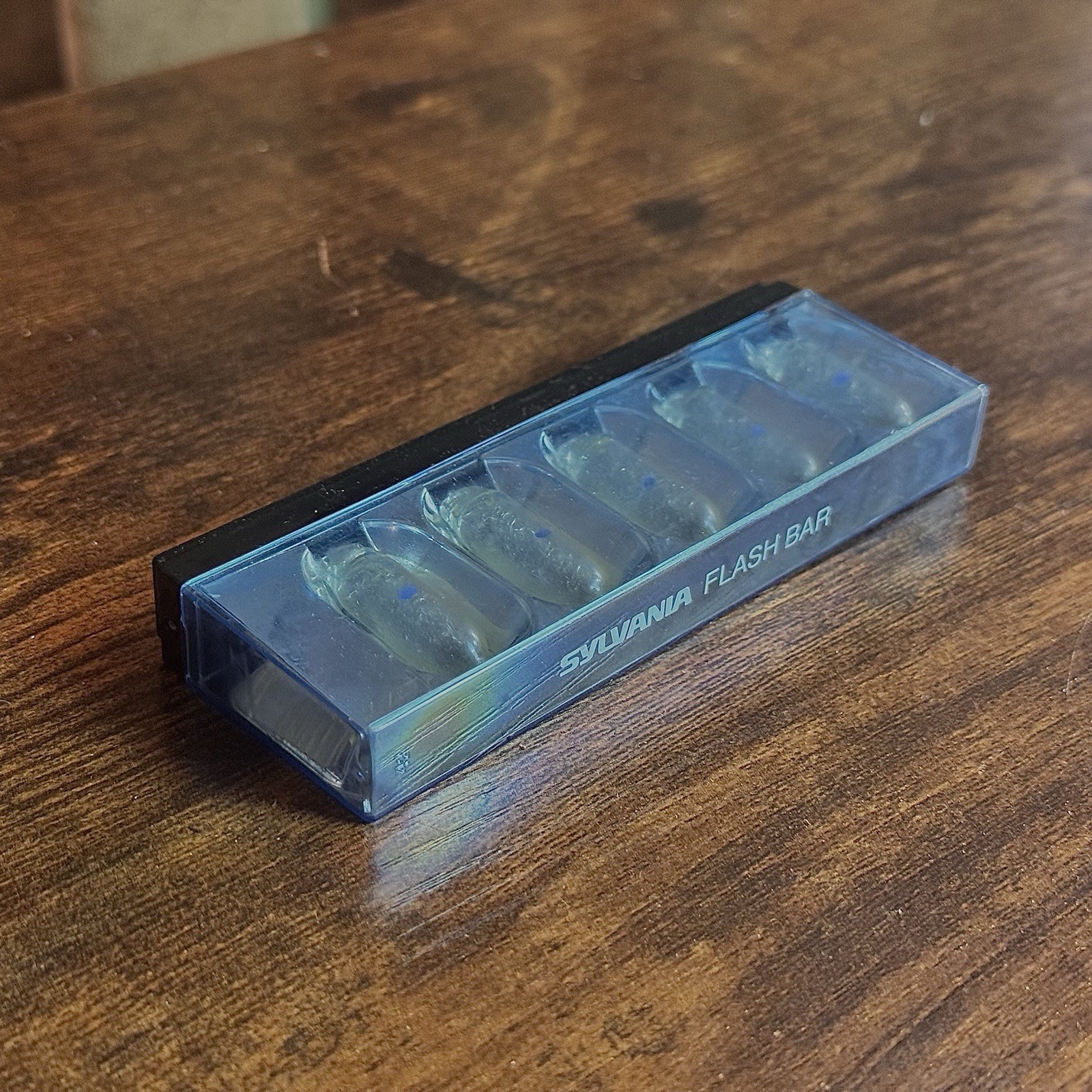 Vintage Sylvania Blue Dot Flash Bar 1 Array 10 Flashes Not Tested Sold As Is