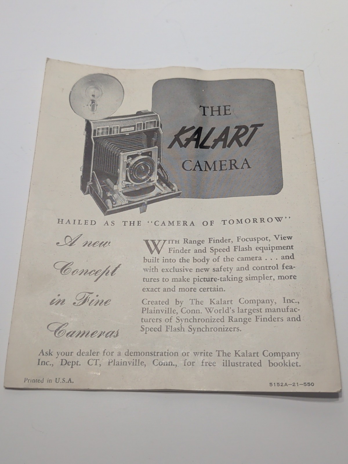 ✨VINTAGE✨ Kalart Safety First De Luxe Speed Flash Unit With Box