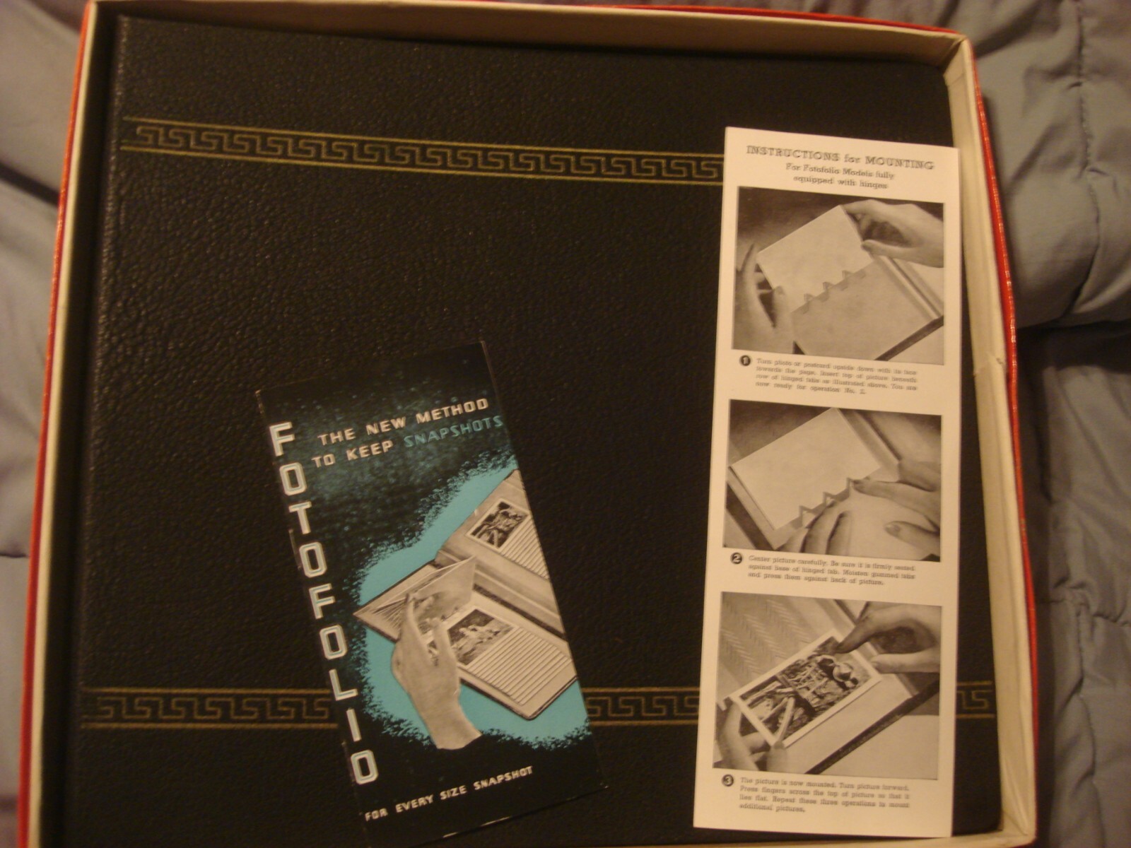 Vtg Fotofolio No. 410 View Finder Photo Keeper with Instructions & Original Box