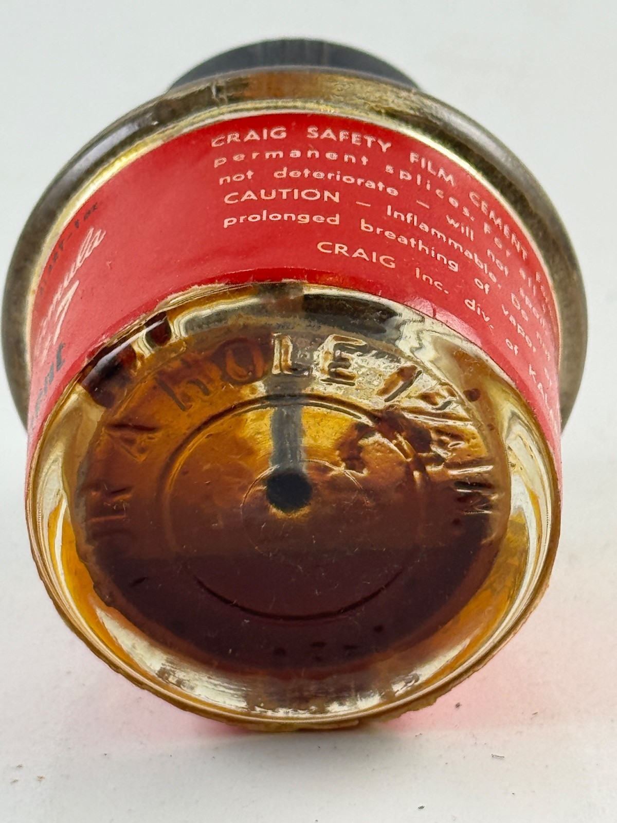 Film Editor – Bottle Craig Safety Formula #7 Film Cement Glass Jar Vintage Box