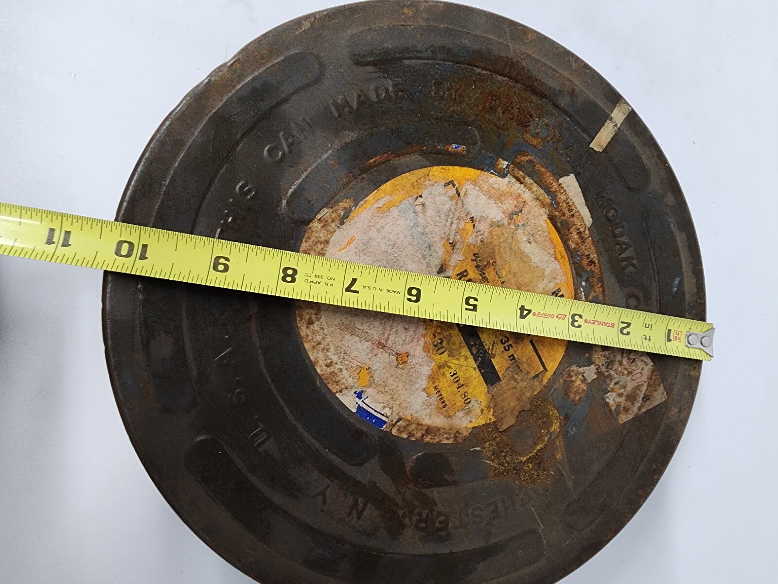 Vintage Eastman Kodak CFR Rochester, NY Movie Film Can Tin Canister 10″