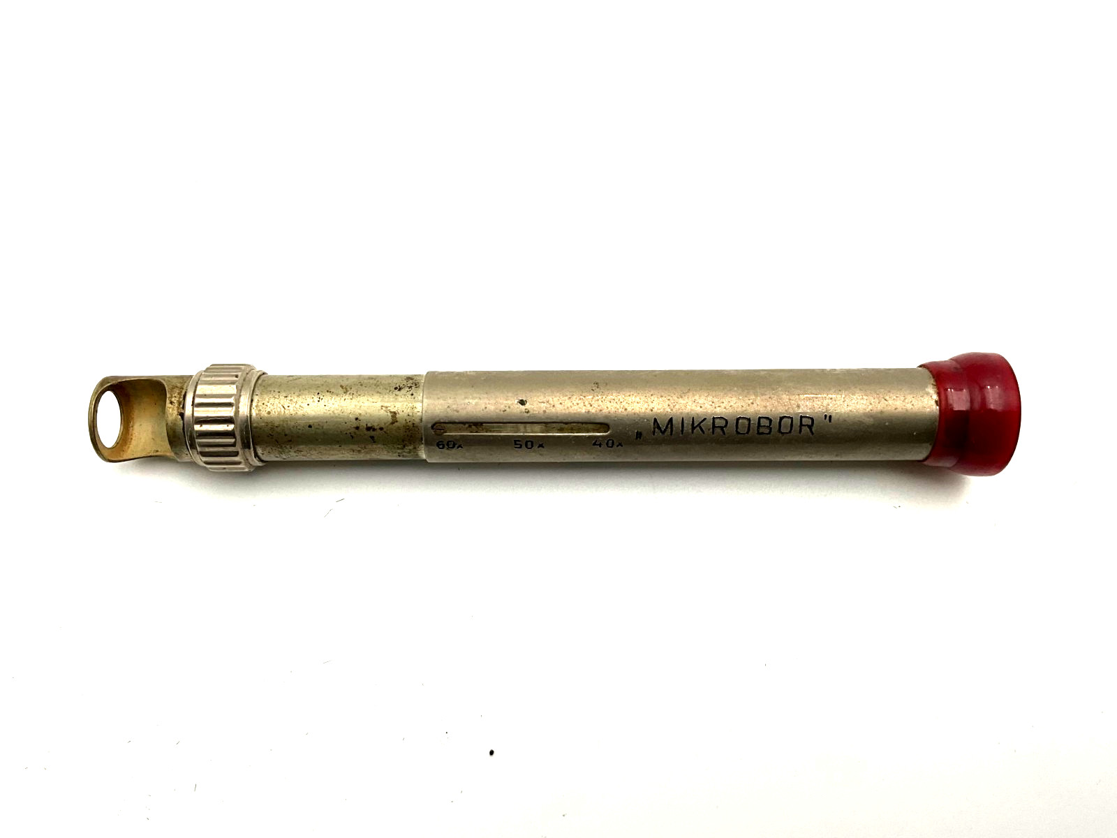Vintage “MIKROBOR” pocket microscope 40×–60× – inspection / field microscope