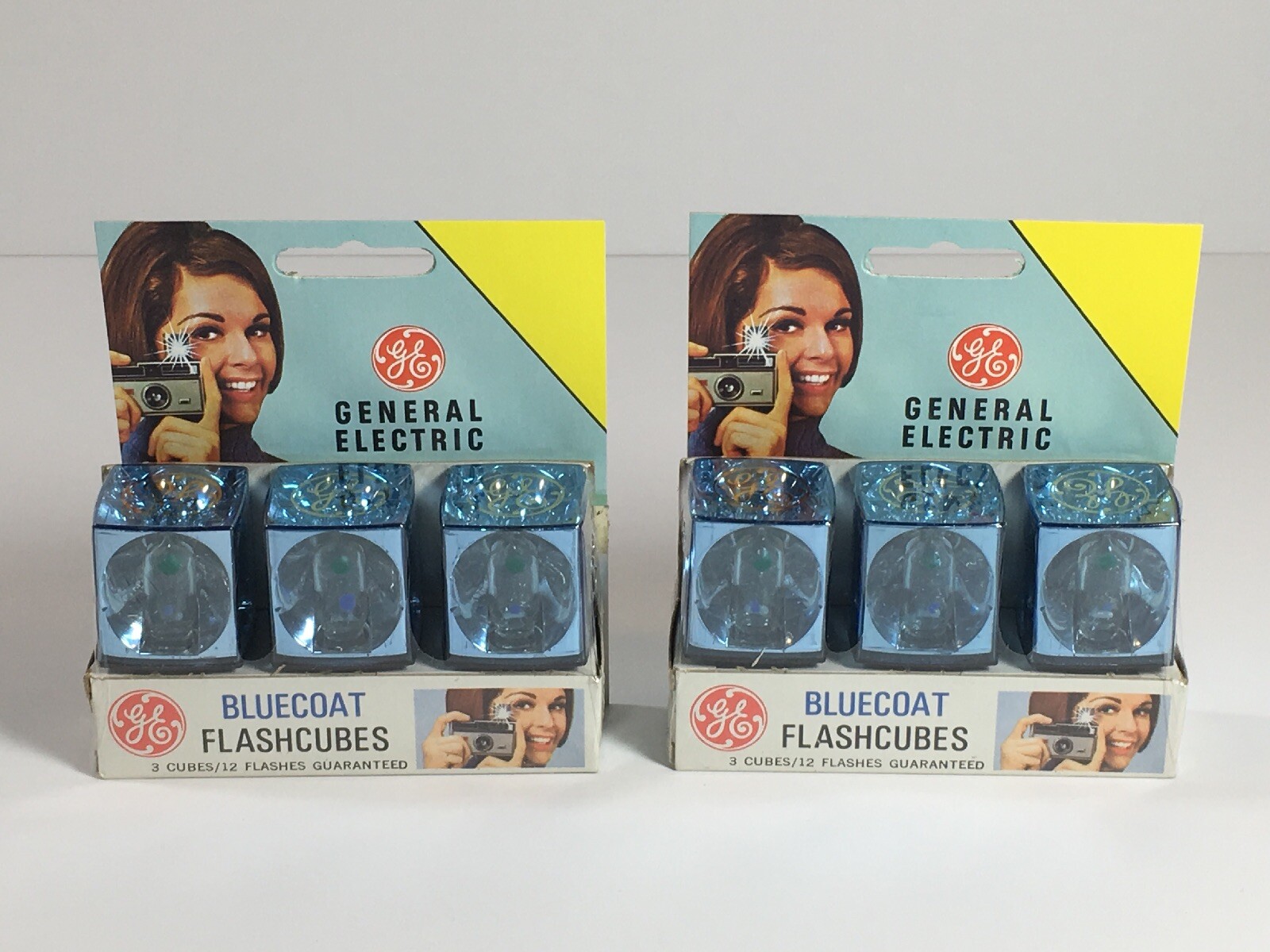 GE Bluecoat Flashcubes – 3 Cube Pack (Lot Of 2) -VINTAGE NOS – Factory Sealed