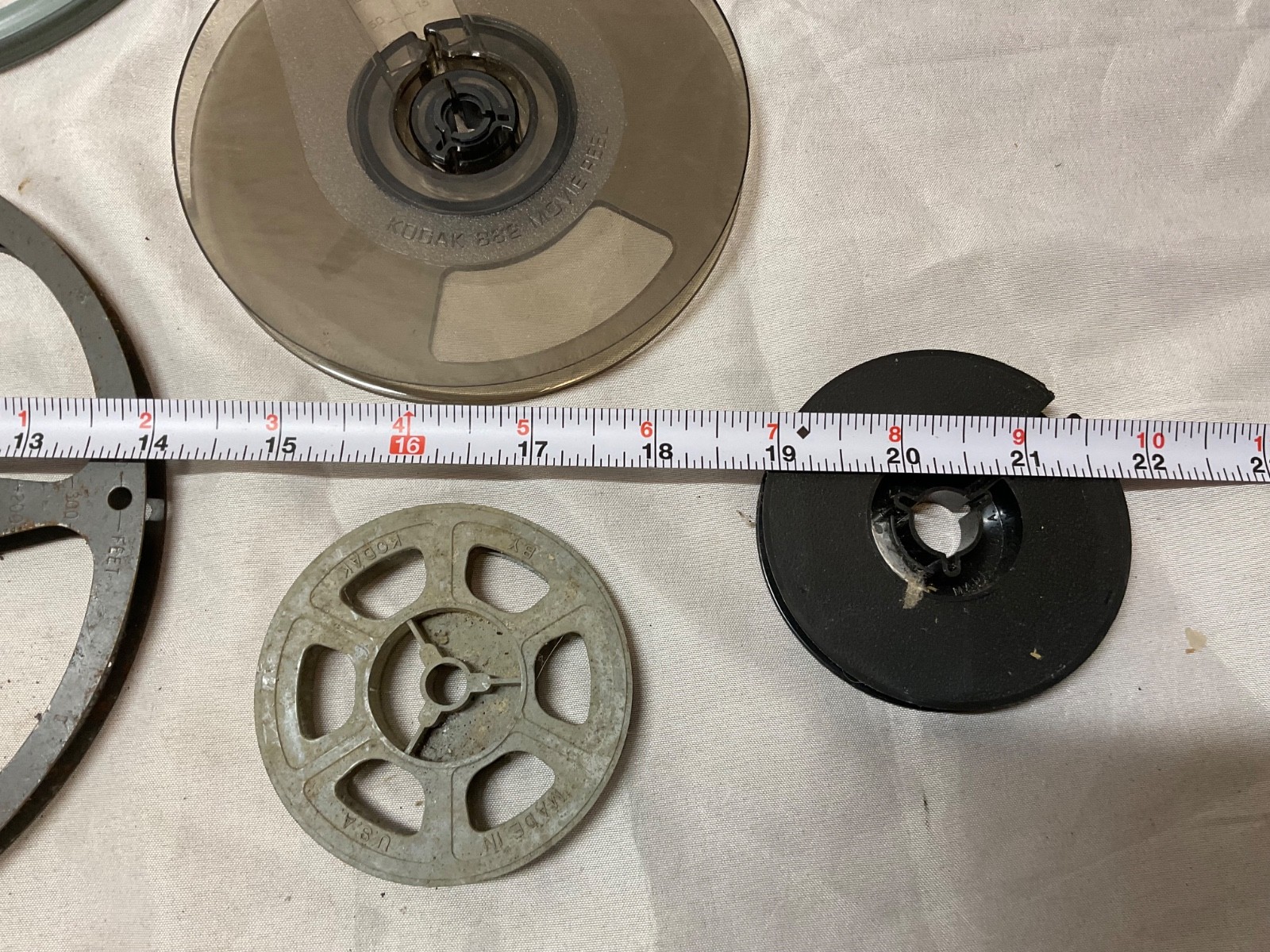 Empty 8mm Film 7″ and 3.”Take Up Reels