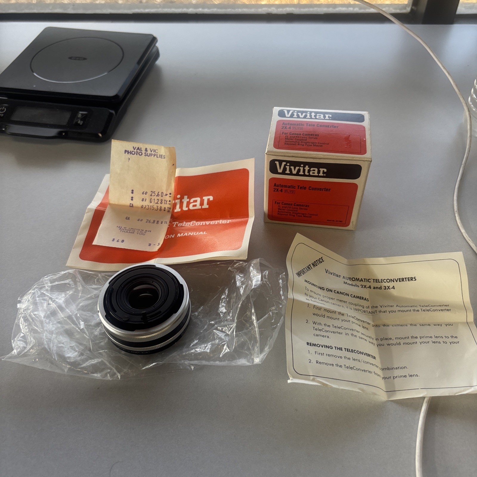 Vivitar Automatic Tele Converter 2X-3 Japan NM WITH CASE AND ORIGINAL BOX